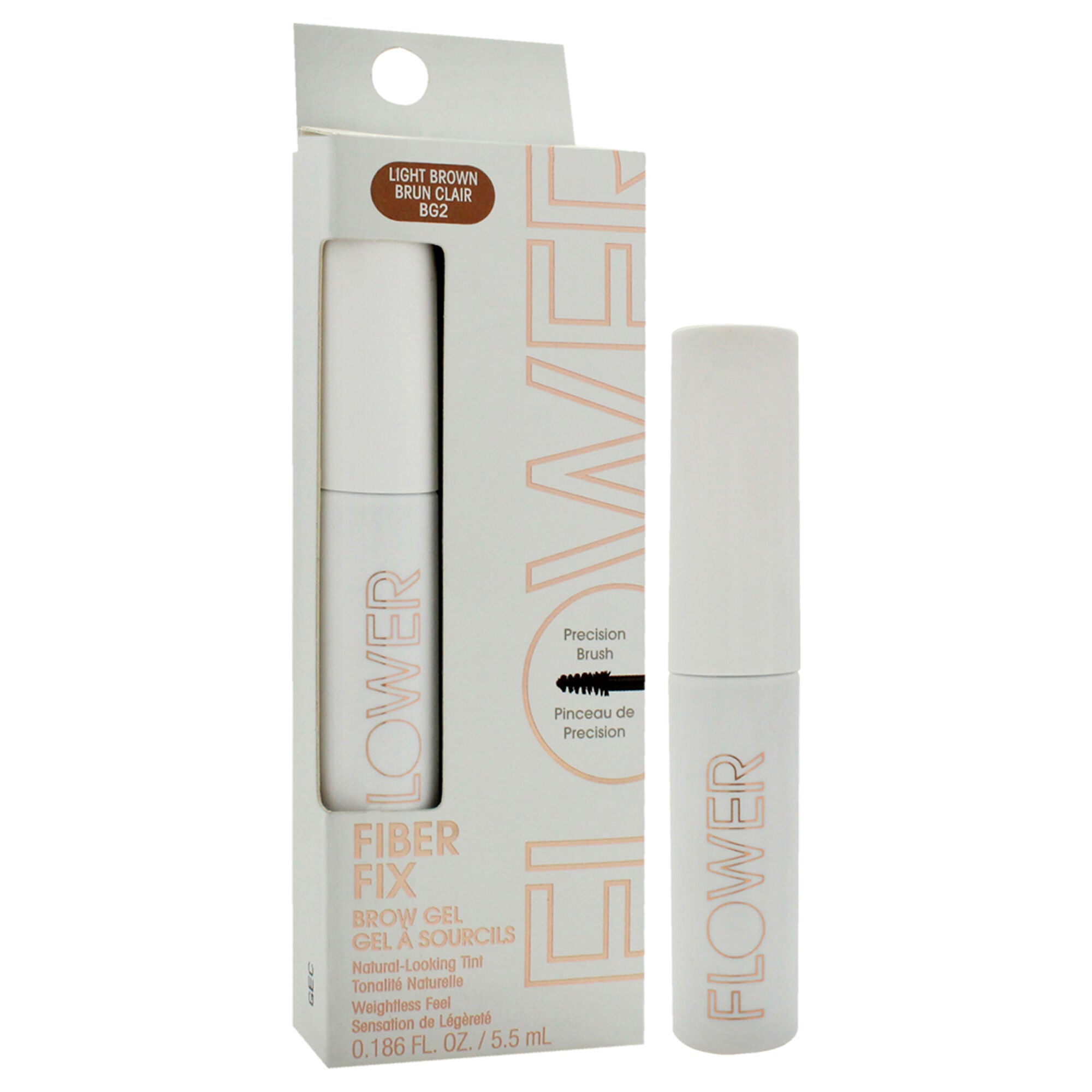 Fiber Fix Brow Gel - BG2 Light Brown by Flower Beauty for Women - 0.186 oz Eyebrow Gel, See Description, alternate image number 2