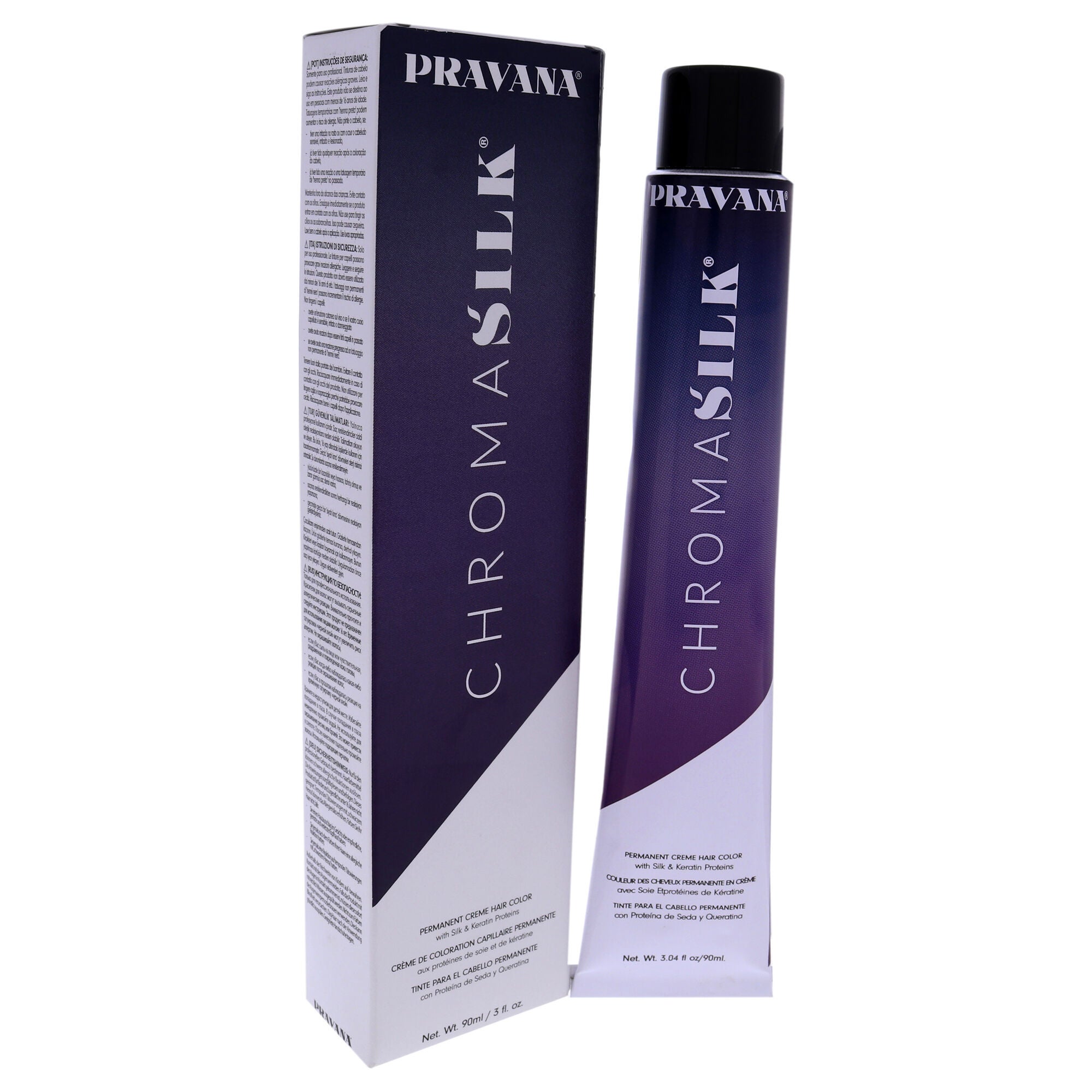 ChromaSilk Creme Hair Color - 6.11 Dark Intense Ash Blonde by Pravana for Unisex - 3 oz Hair Color, See Description, alternate image number 2