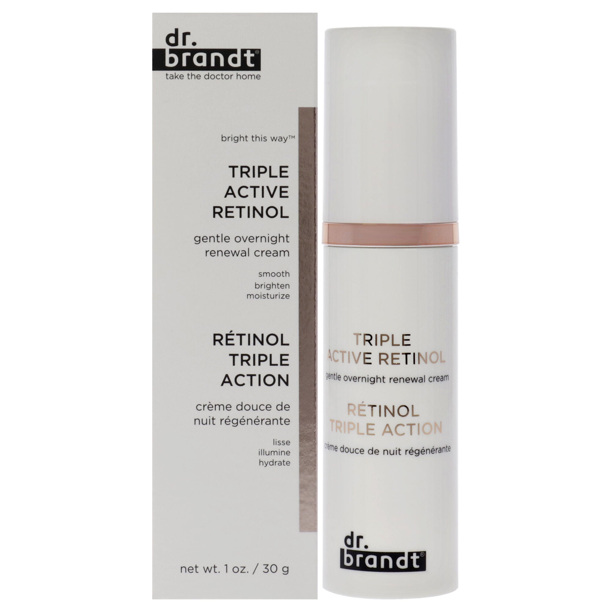 Triple Active Retinol Gentle Overnight Renewal Cream by Dr. Brandt for Women - 1 oz Cream, NA, hi-res image number 0