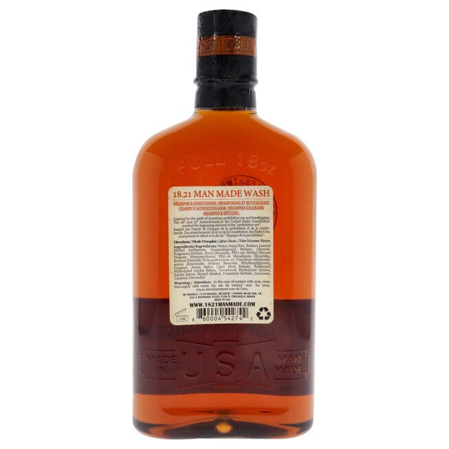 Man Made Wash - Noble Oud by 18.21 Man Made for Men - 18 oz 3-In-1 Shampoo, Conditioner and Body Wash, NA, alternate image number null