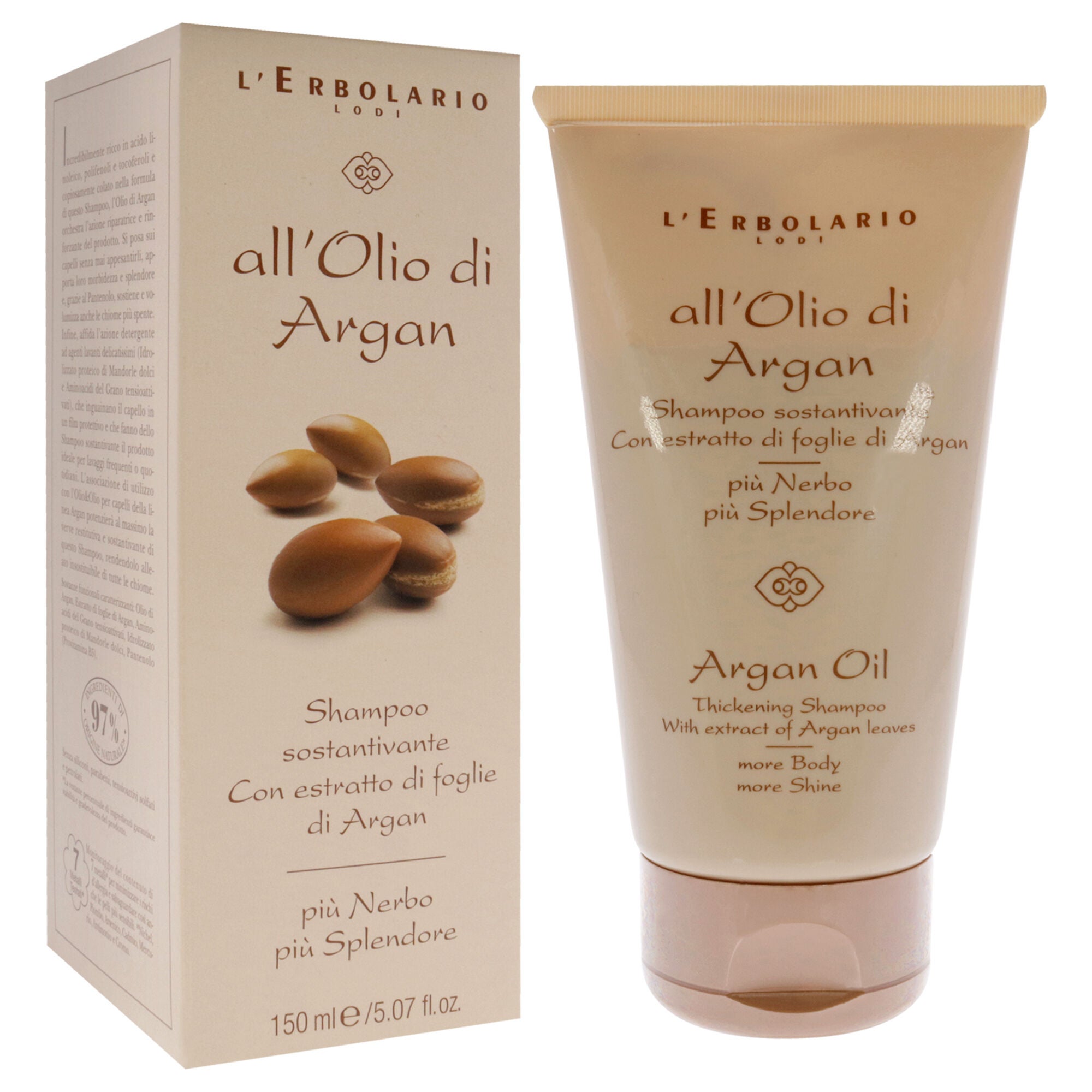 Argan Oil Thickening Shampoo by LErbolario for Unisex - 5.07 oz Shampoo, See Description, alternate image number 2