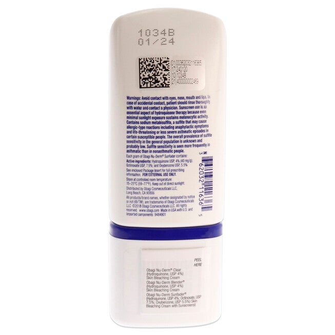 Obagi Nu-Derm 6 AM Sunfader Skin Lightener with Sunscreen SPF 15 by Obagi for Women - 2 oz Cream, See Description, alternate image number null