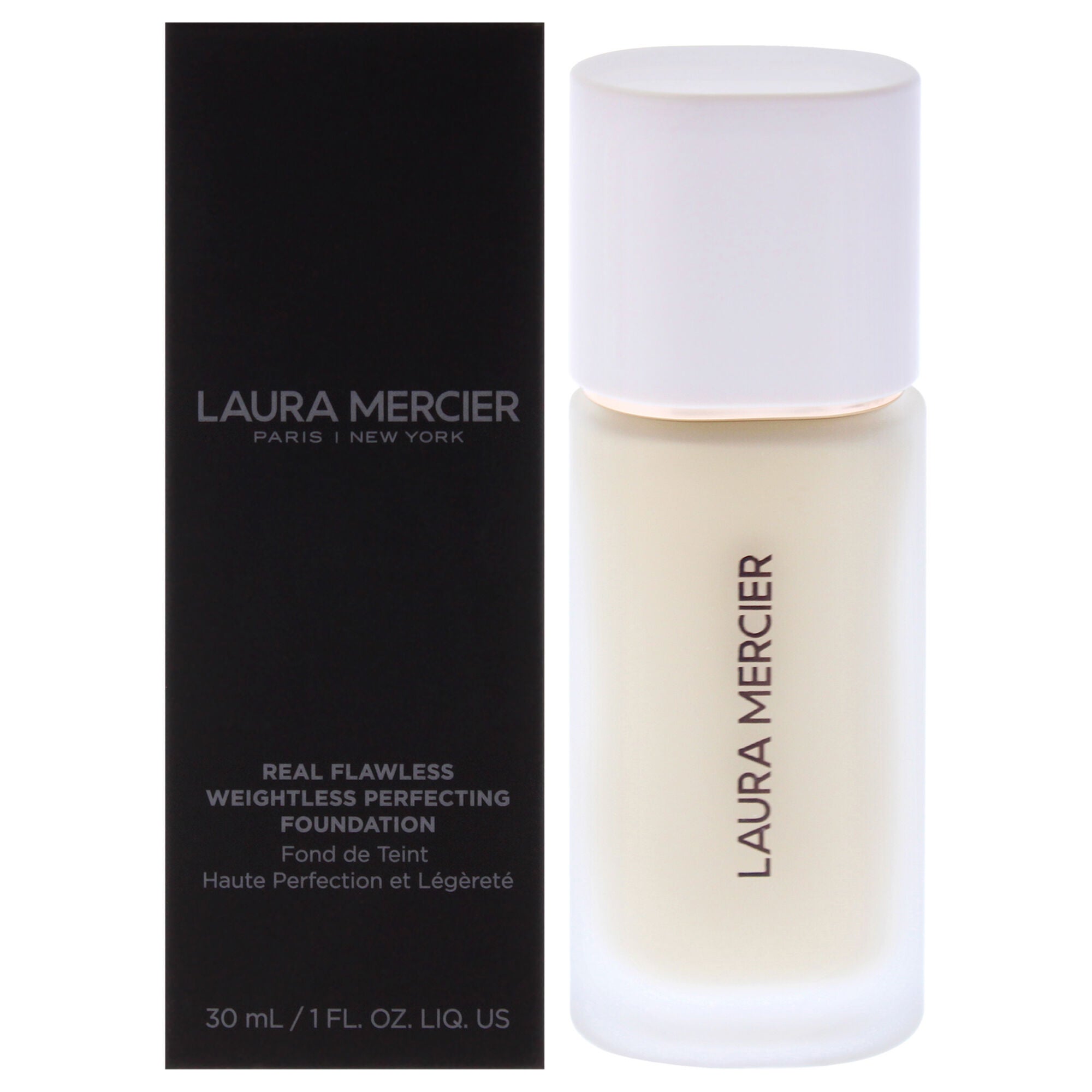 Real Flawless Weightless Perfecting Foundation - 0W1 Satin by Laura Mercier for Women - 1 oz Foundation, See Description, hi-res image number 0