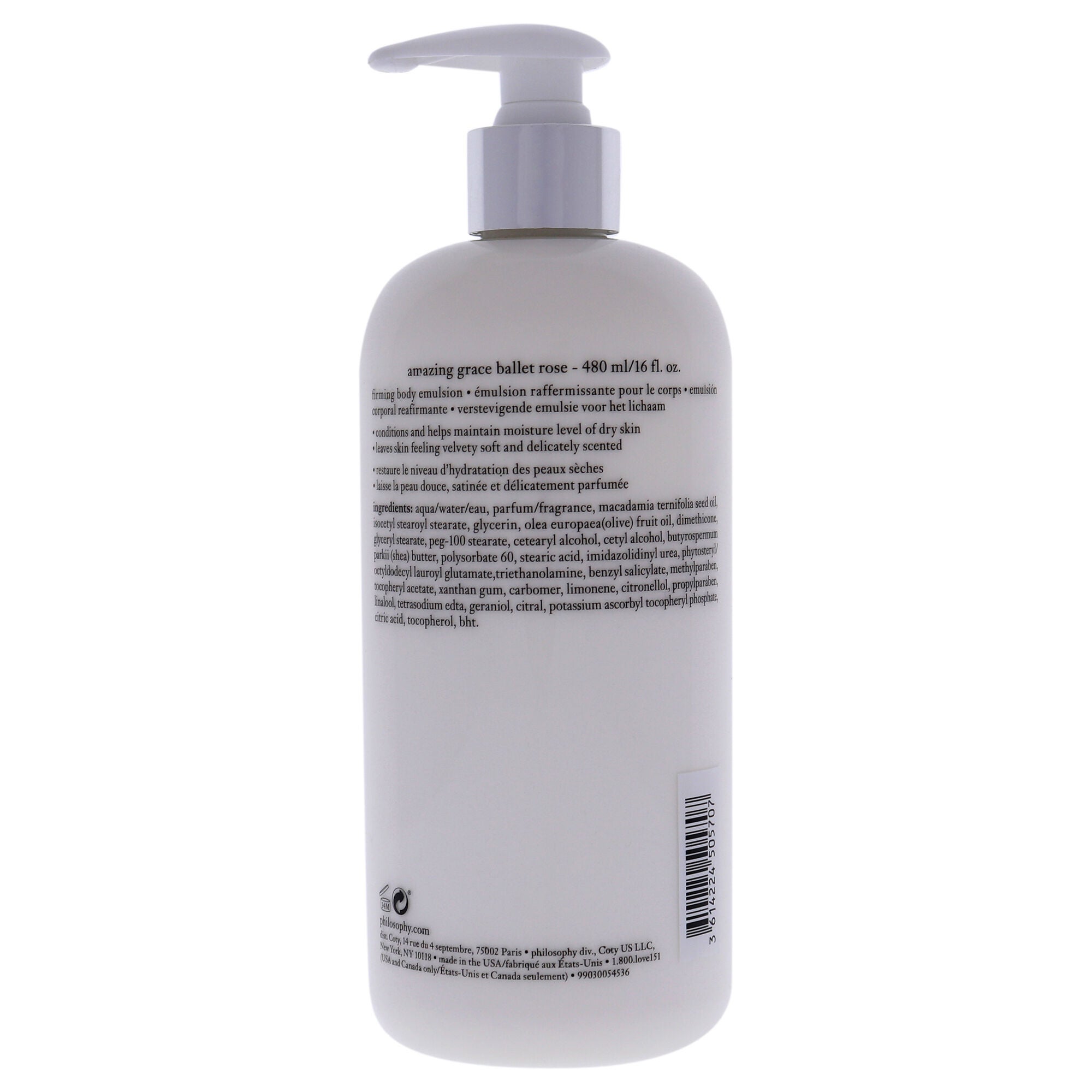 Amazing Grace Ballet Rose Firming Body Emulsion by Philosophy for Women - 16 oz Body Emulsion, See Description, alternate image number 2