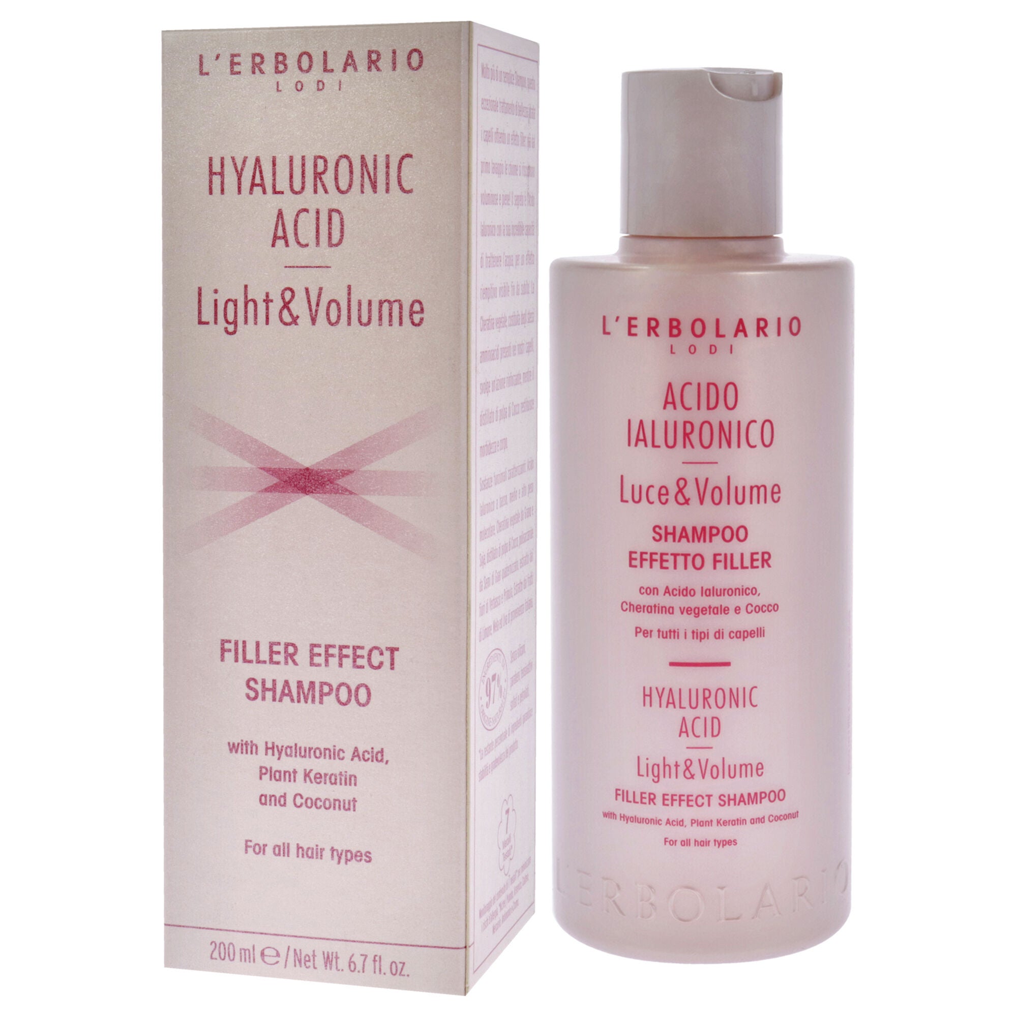 Hyaluronic Acid Light and Volume Shampoo by LErbolario for Unisex - 6.7 oz Shampoo, See Description, alternate image number 3