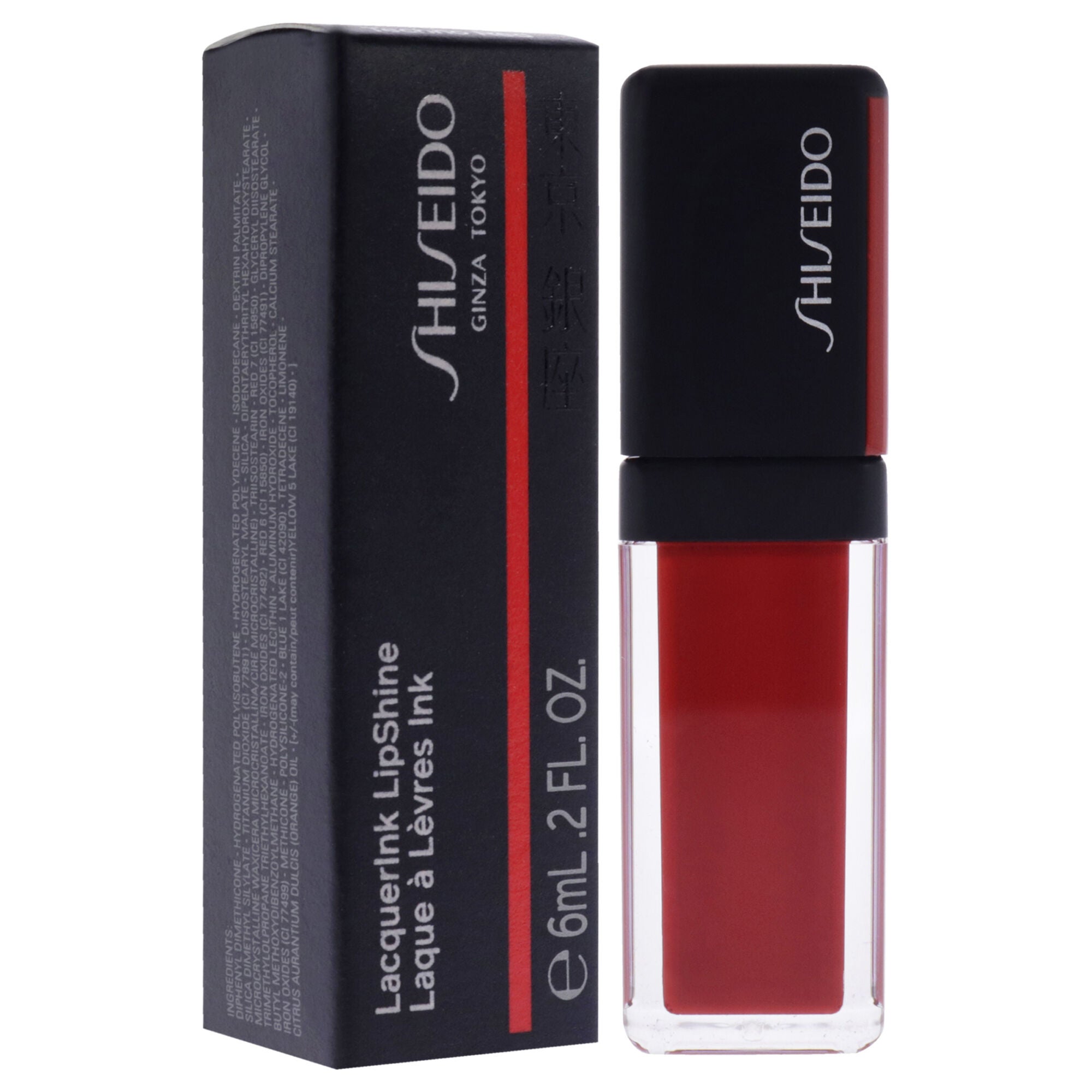 LacquerInk LipShine - 304 Techno Red by Shiseido for Unisex - 0.2 oz Lip Gloss, , alternate image number 7