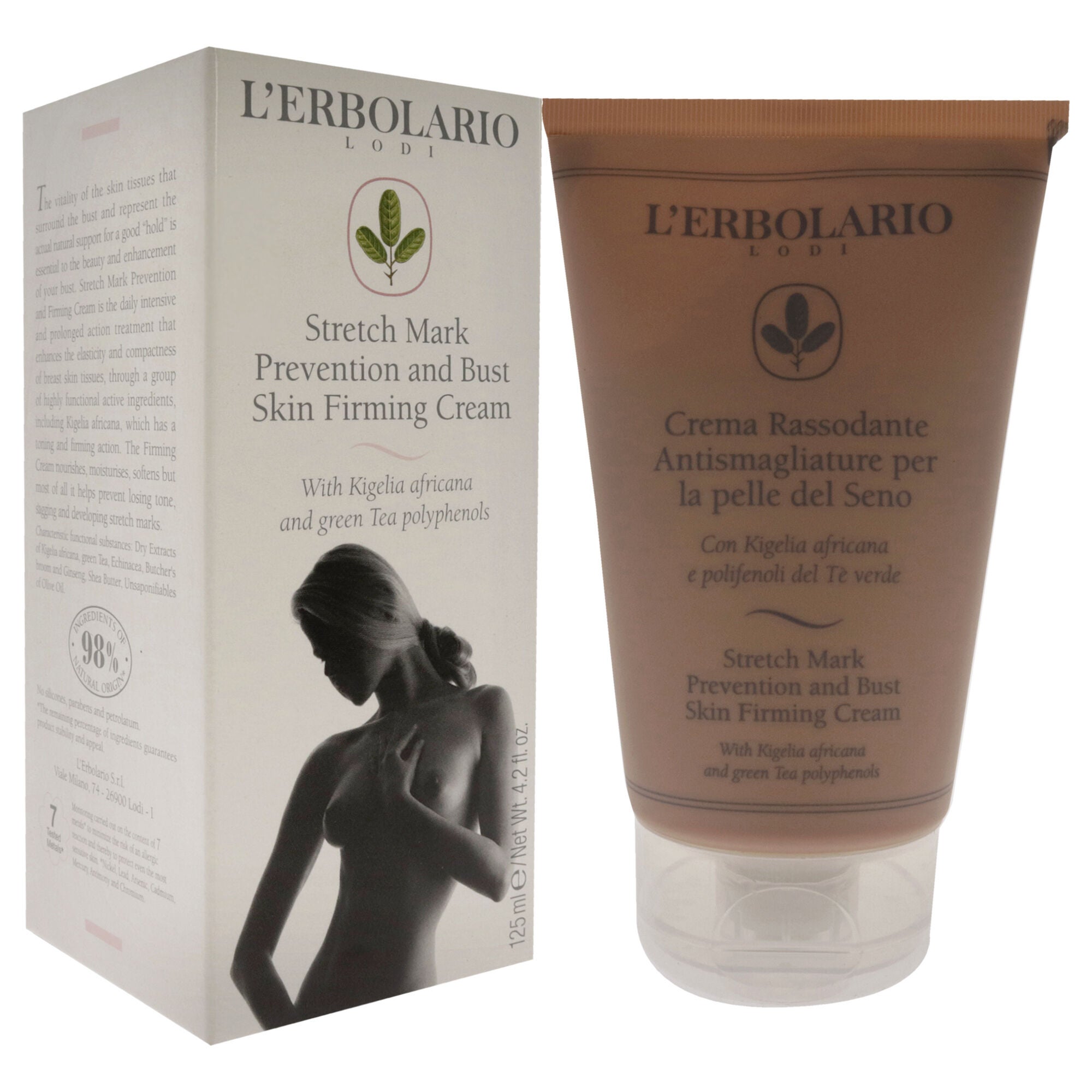 Stretch Mark Prevention and Bust Skin Firming Cream by LErbolario for Women - 4.2 oz Cream, See Description, alternate image number 1