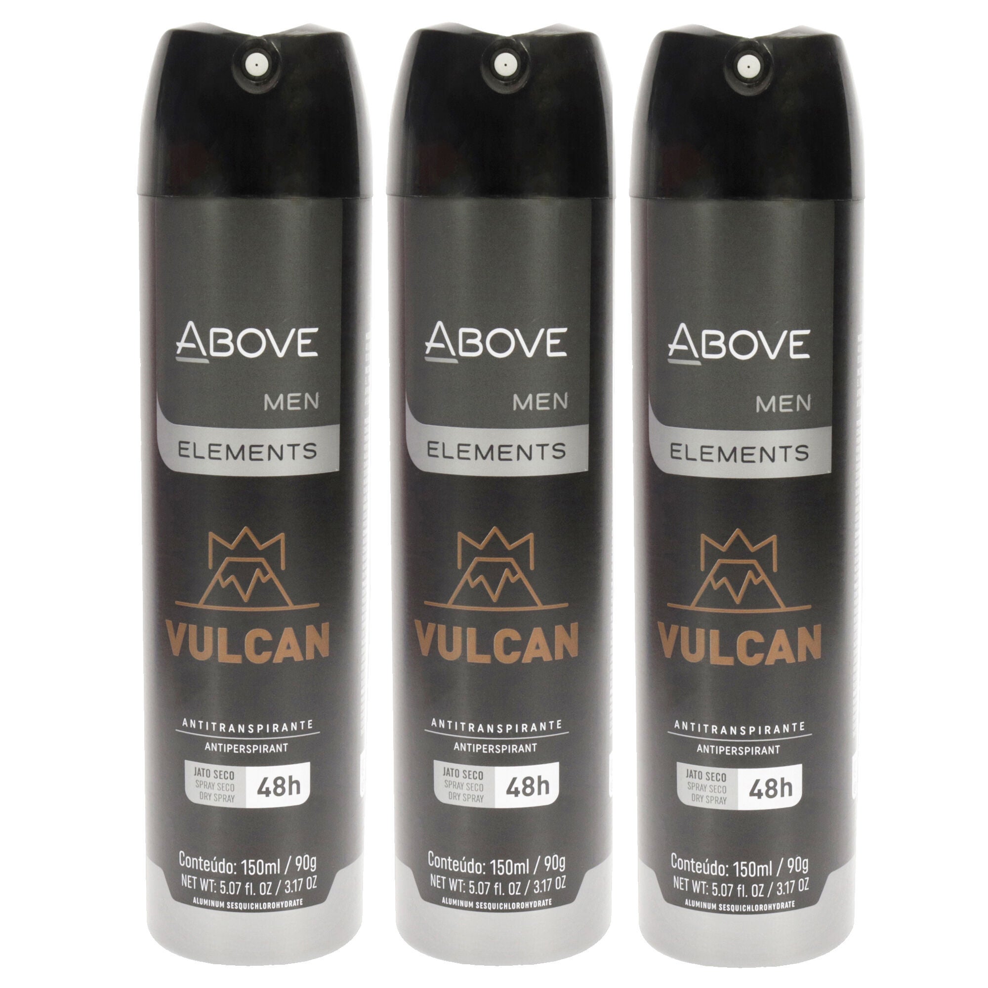 48 Hours Element Antiperspirant Deodorant - Vulcan by Above for Men - 3.17 oz Deodorant Spray - Pack of 3, See Description, hi-res image number 0