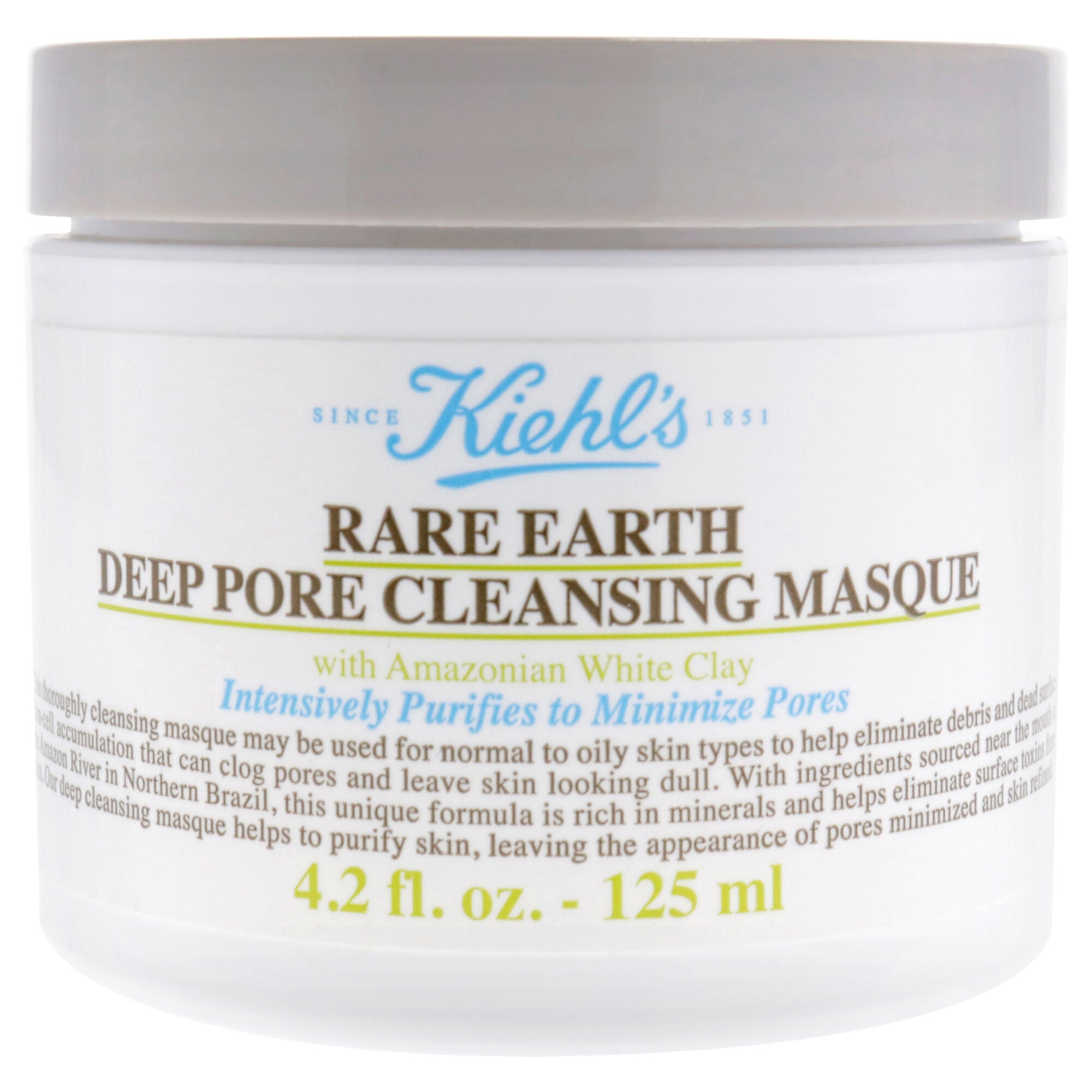 Rare Earth Deep Pore Cleansing Masque by Kiehls for Unisex - 4.2 oz Mask, See Description, hi-res image number 0