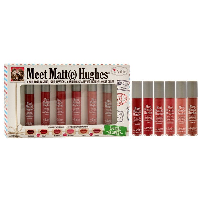 Meet Matte Hughes Mini Long-Lasting Liquid Lipsticks Set by the Balm for Women - 6 Pc 0.04oz, NA, alternate image number null