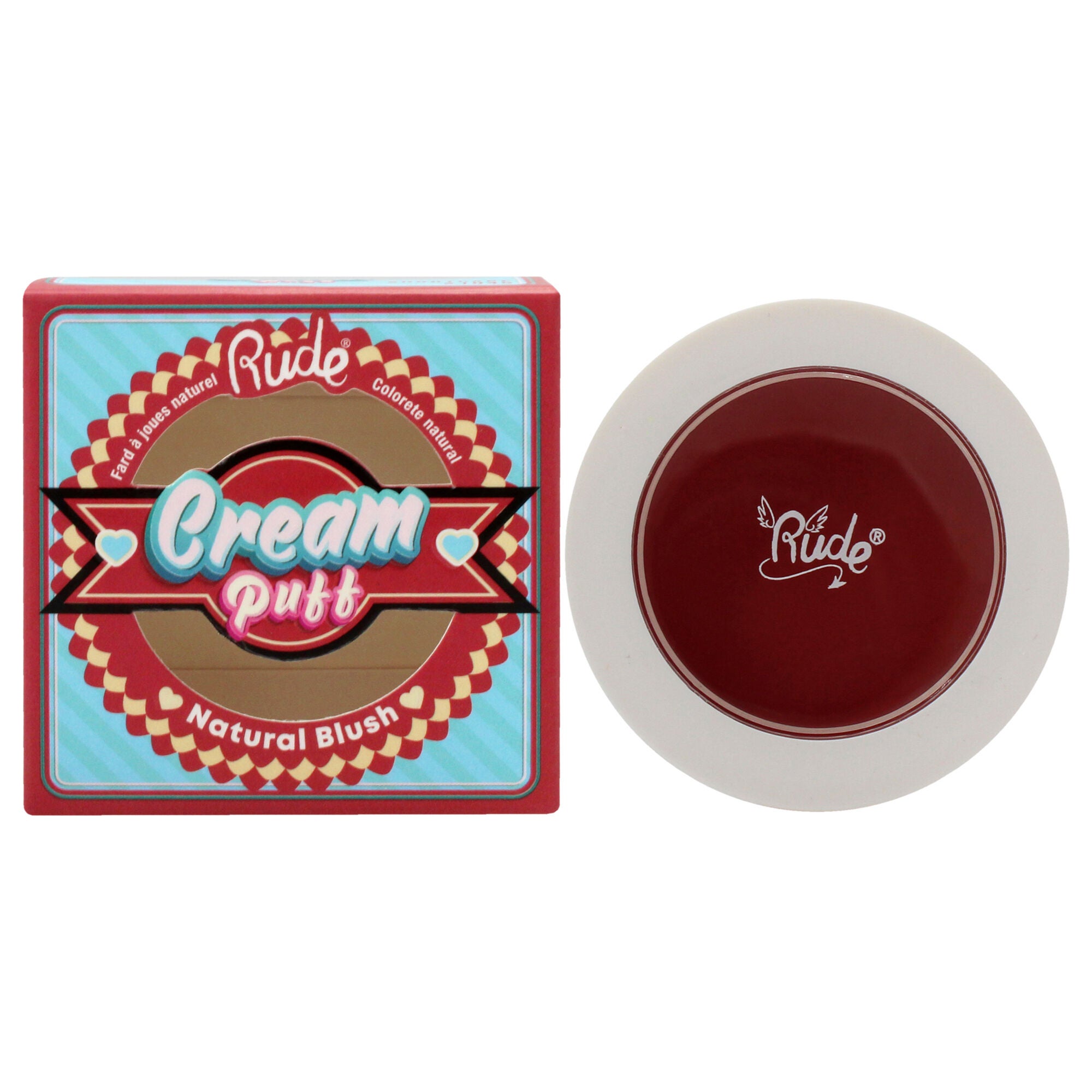 Cream Puff Natural Blush - Shortcake by Rude Cosmetics for Women - 0.21 oz Blush, See Description, hi-res image number 0