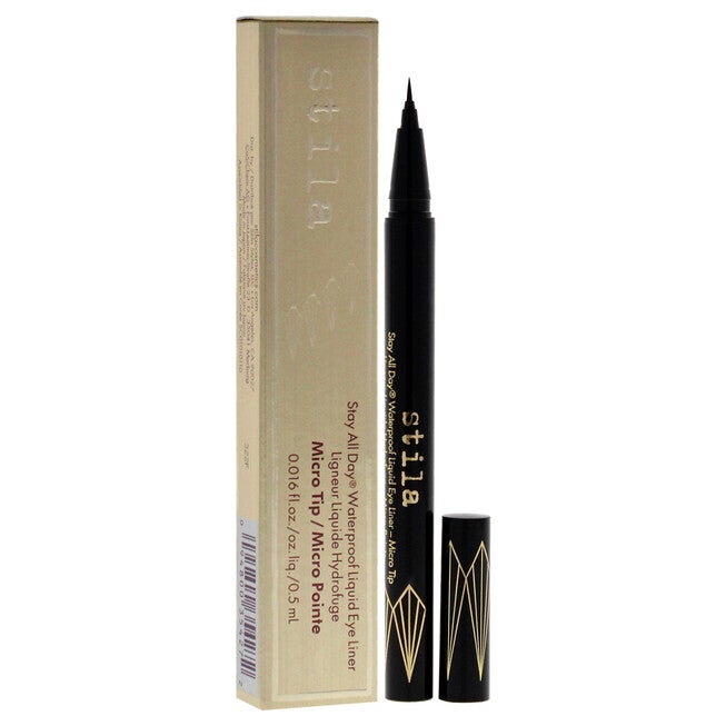 Stay All Day Waterproof Liquid Eye Liner Micro Tip - Intense Black by Stila for Women - 0.016 oz Eyeliner, NA, alternate image number null