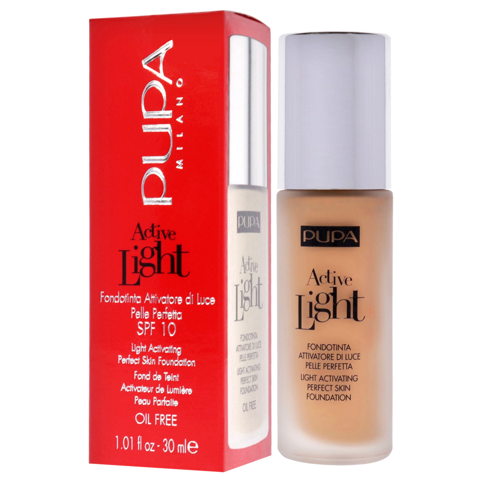 Active Light Light Activating Perfect Skin Foundation SPF 10 - 030 Natural Beige by Pupa Milano for Women - 1.01 oz Foundation, See Description, alternate image number 3