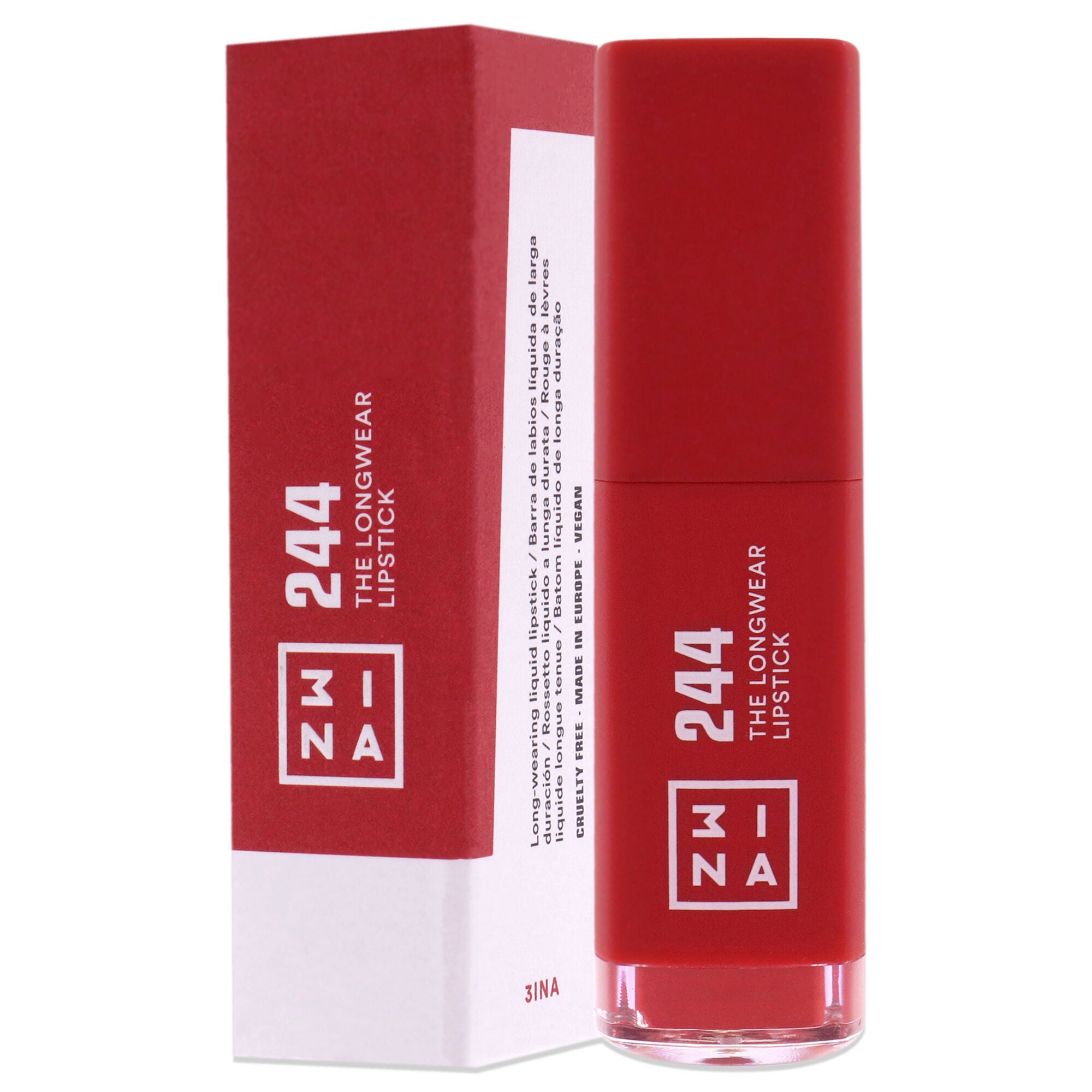 The Longwear Lipstick - 244 Red by 3INA for Women - 0.20 oz Lipstick, See Description, alternate image number 3