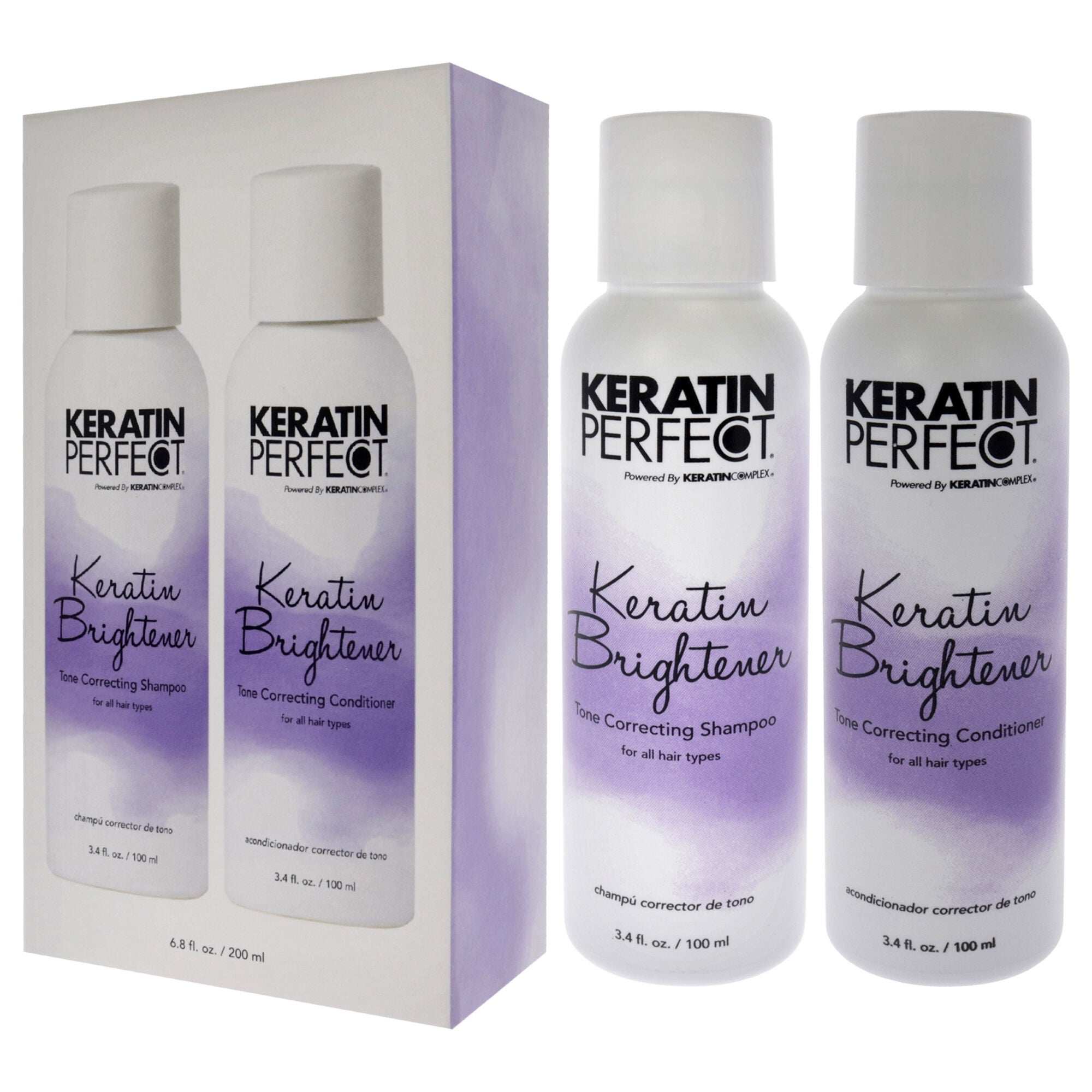 Keratin Brightener Duo by Keratin Perfect for Unisex -2 Pc 3.4oz Shampoo, 3.4oz Conditioner, , alternate image number 7