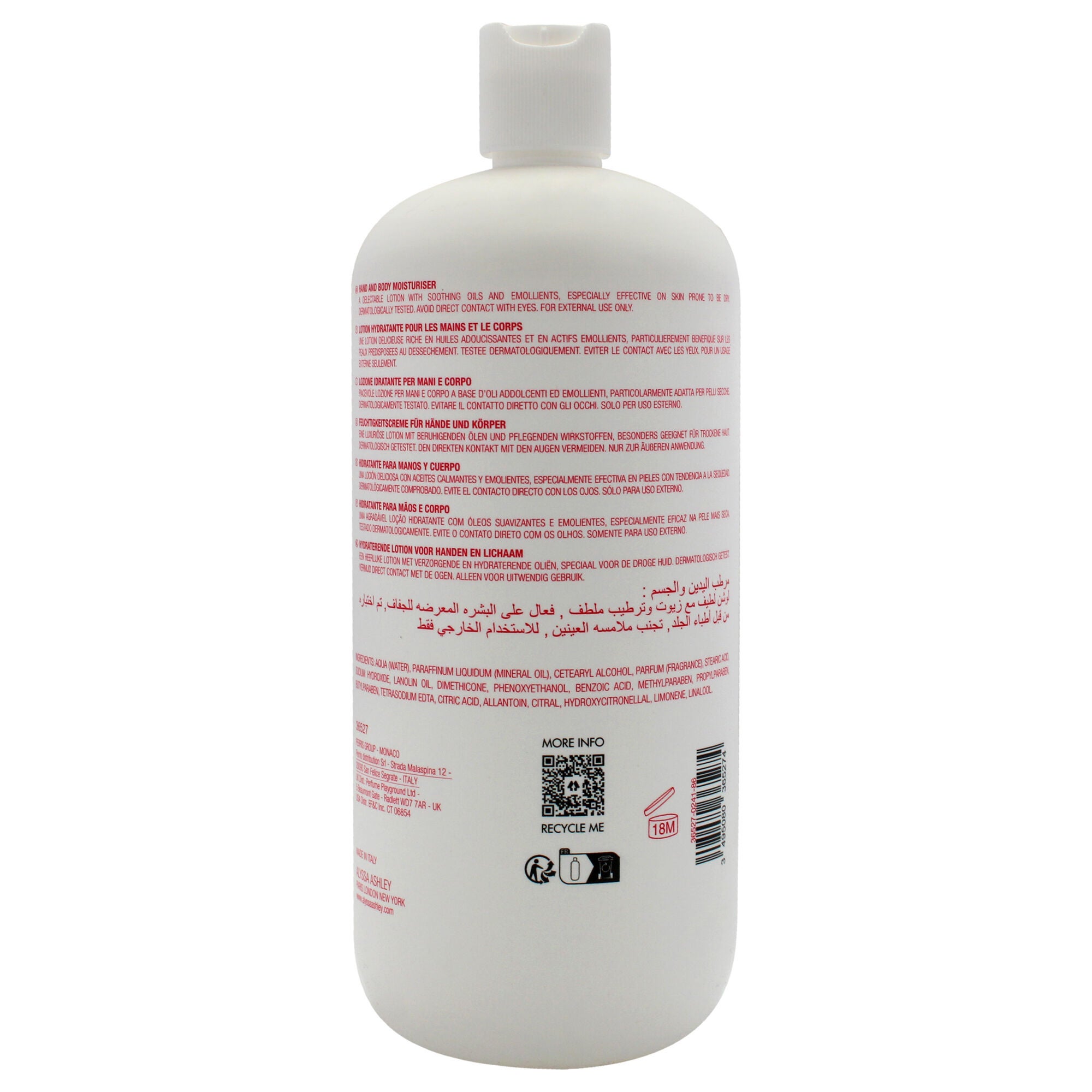 Red Berry Musk Hand and Body Moisturiser by Alyssa Ashley for Unisex - 25.5 oz Body Lotion, See Description, alternate image number 1
