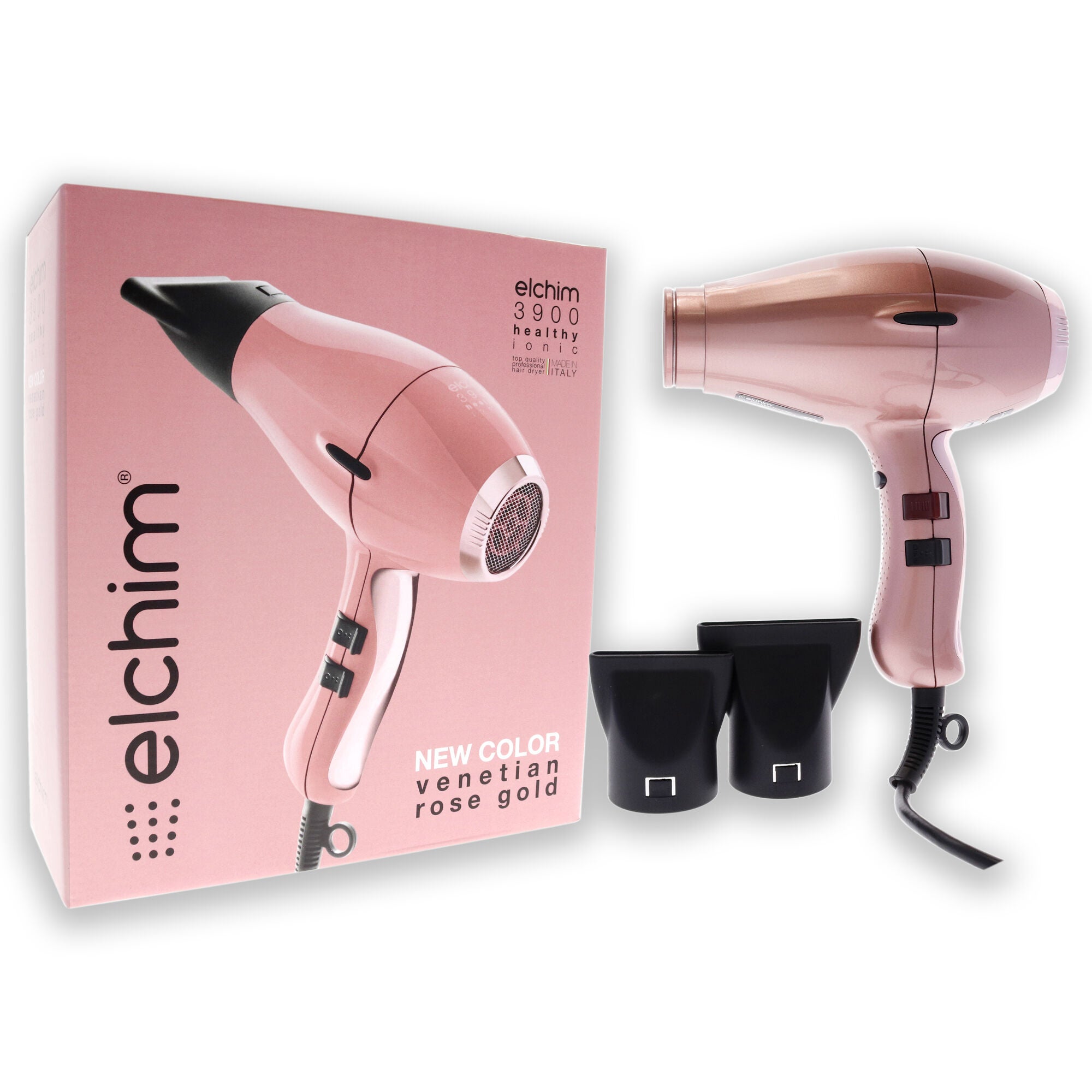 3900 Healthy Ionic Hair Dryer - Venetian Rose Gold by Elchim for Unisex - 1 Pc Hair Dryer, See Description, alternate image number 2