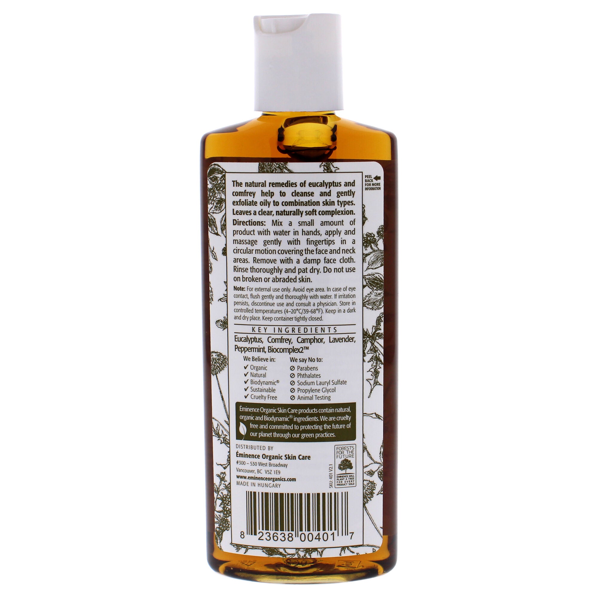 Eucalyptus Cleansing Concentrate by Eminence for Unisex - 4.2 oz Cleanser, See Description, alternate image number 2