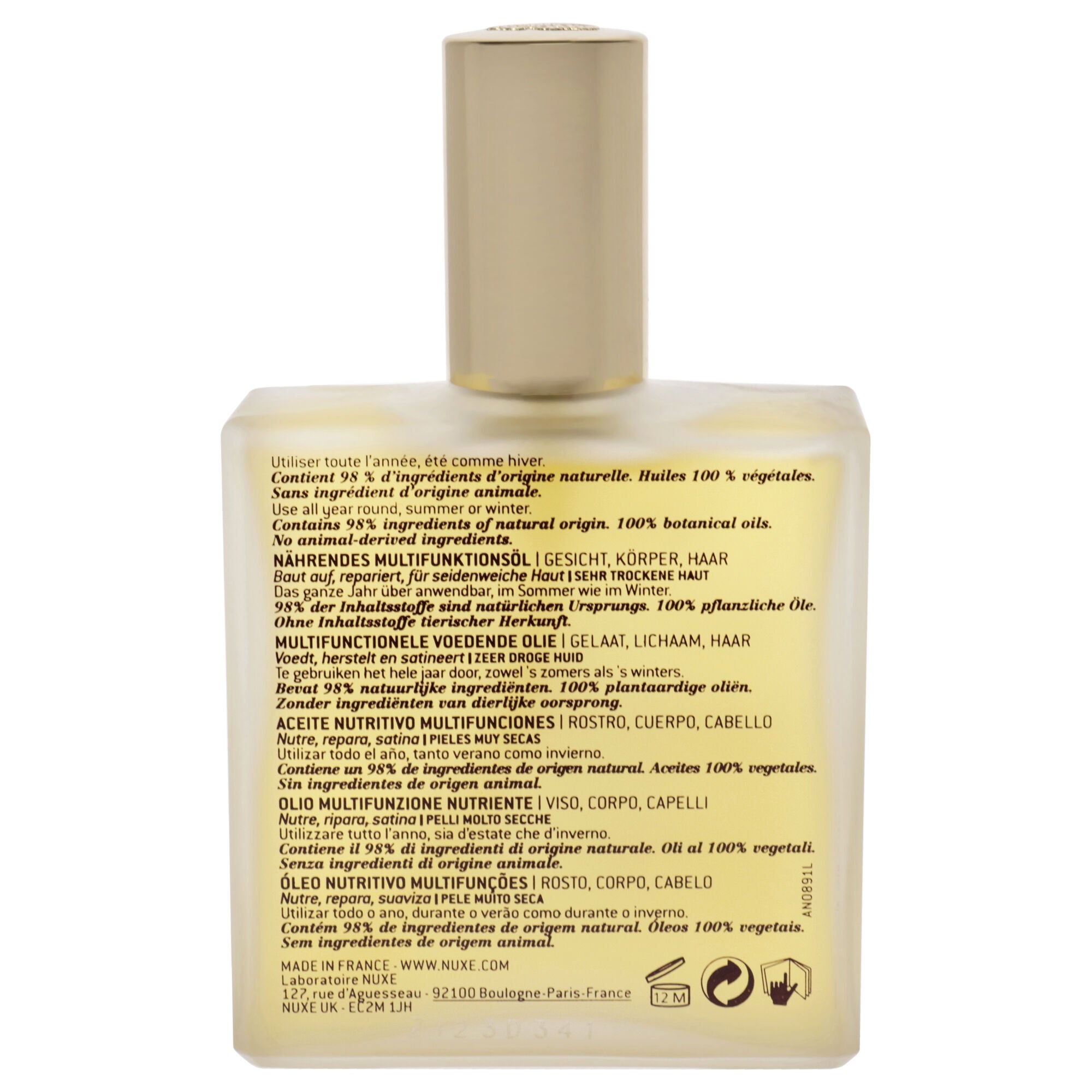 Huile Prodigieuse Riche Multi-Purpose Nourishing Oil by Nuxe for Unisex - 3.3 oz Oil, , alternate image number 3