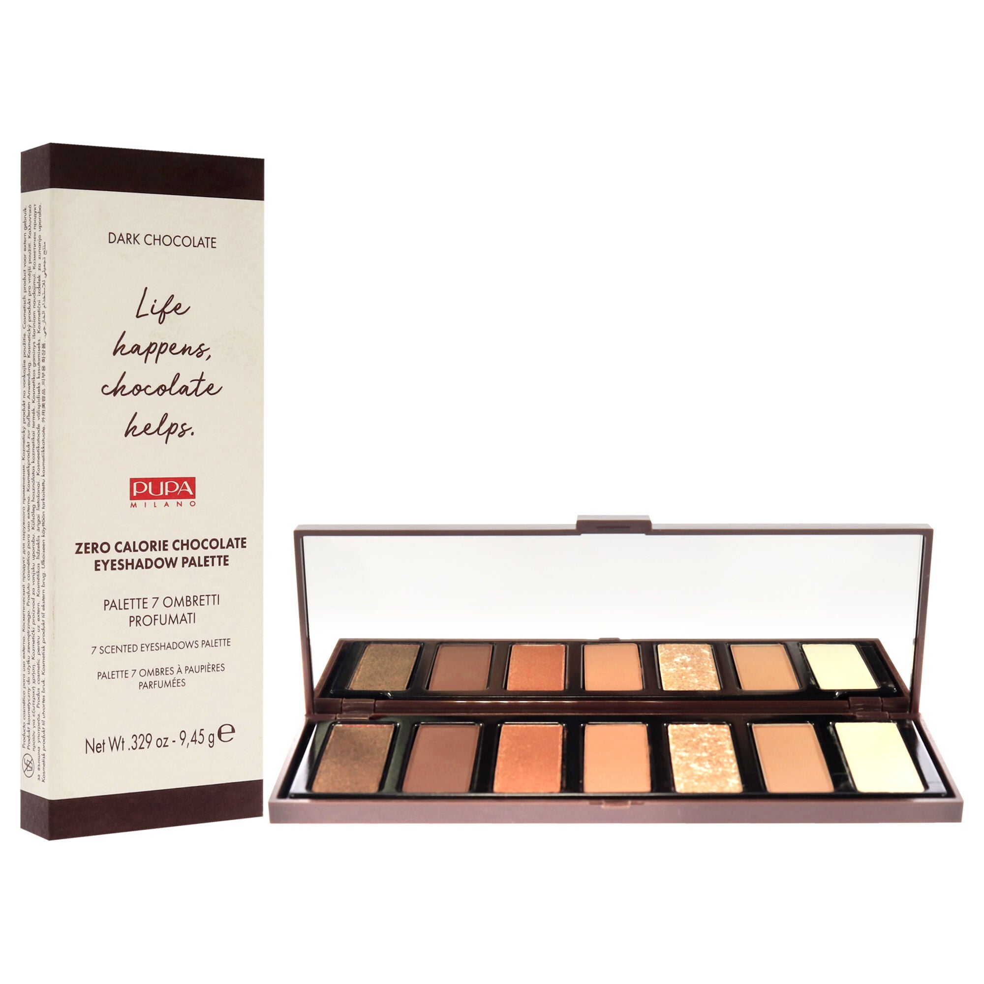 Zero Calorie Chocolate Eyeshadow Palette - 003 Dark Chocolate by Pupa Milano for Women - 0.329 oz Eye Shadow, See Description, alternate image number 2