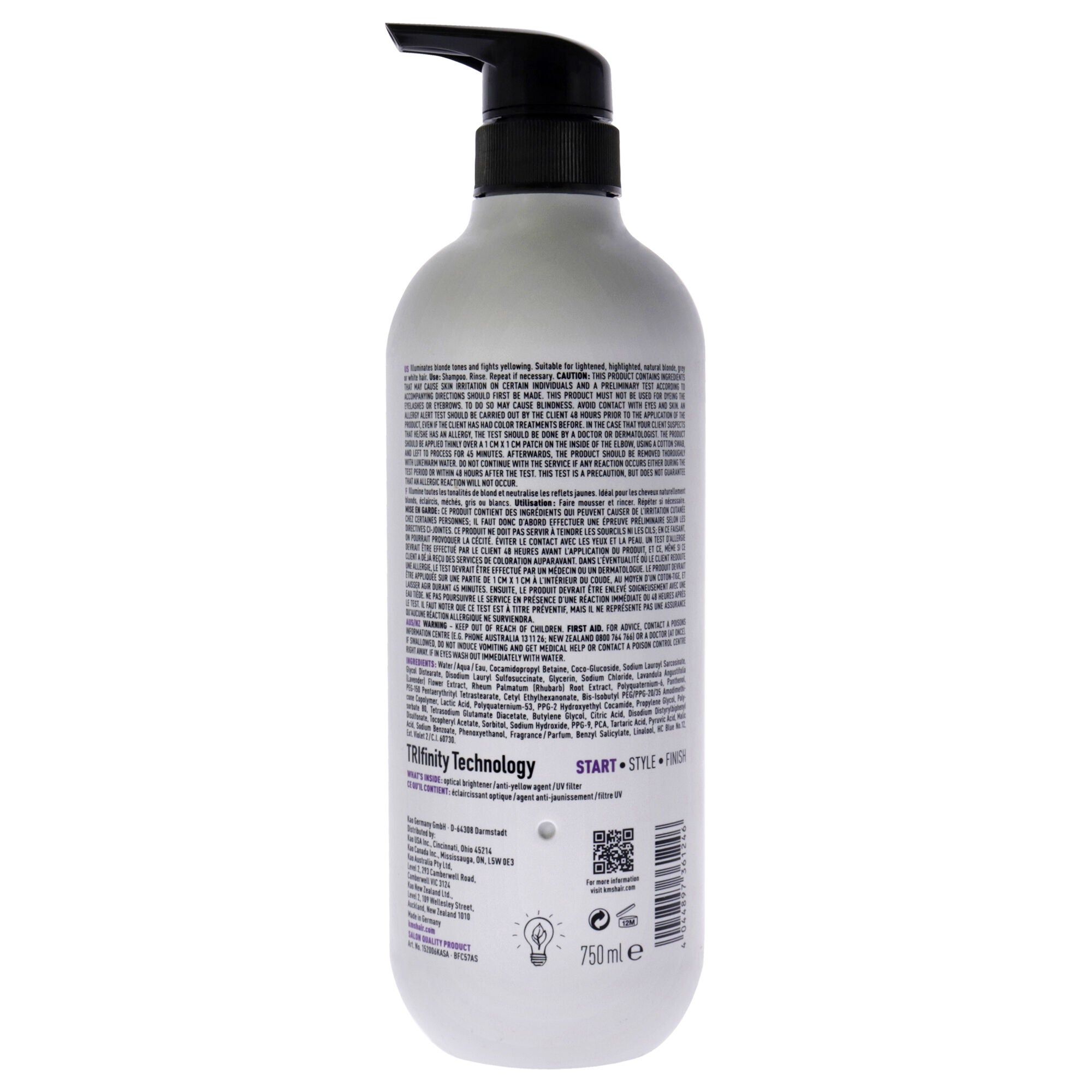 Color Vitality Blonde Shampoo by KMS for Unisex - 25.3 oz Shampoo, See Description, alternate image number 2