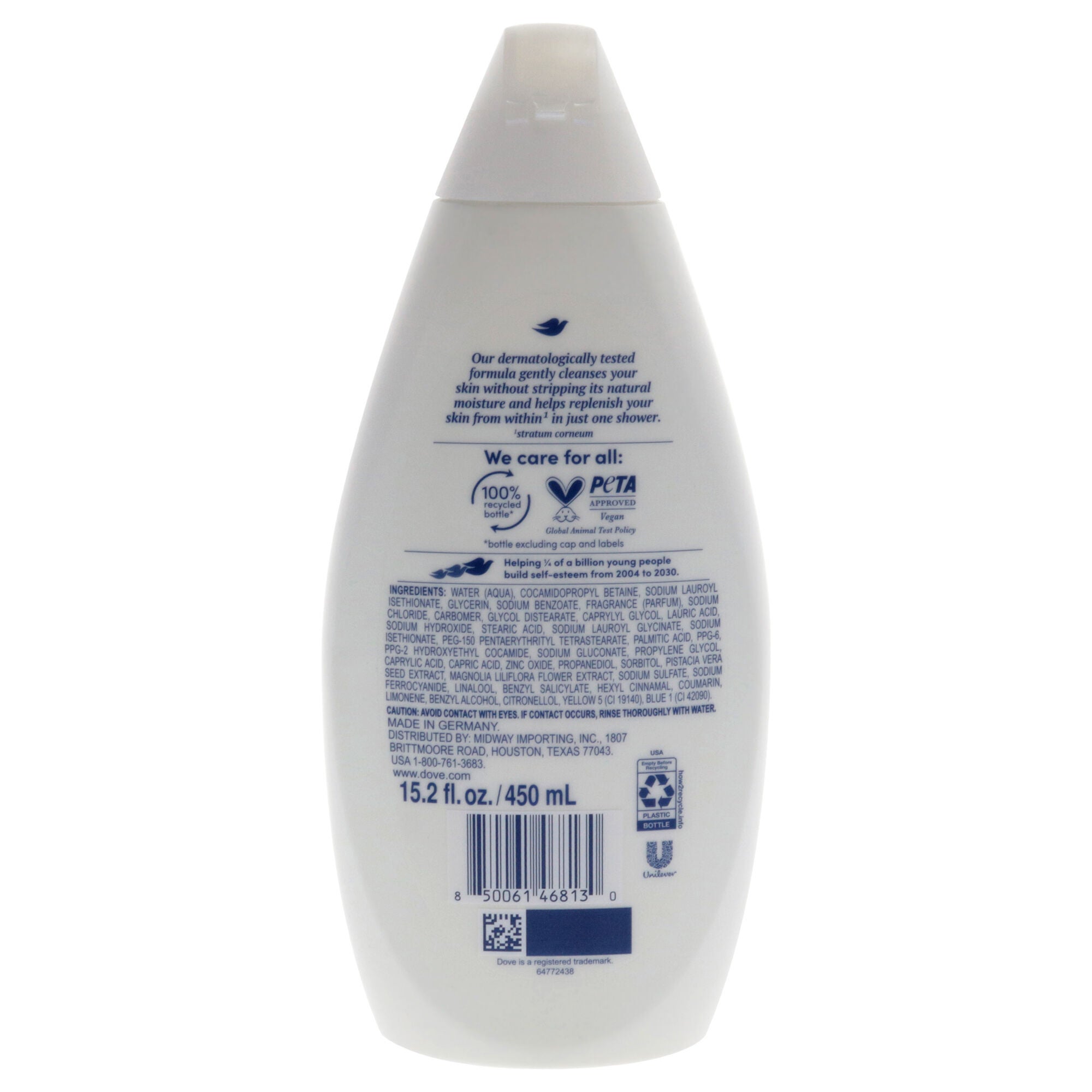 Body Wash - Gentle Pamper by Dove for Unisex - 15.2 oz Body Wash, See Description, alternate image number 1