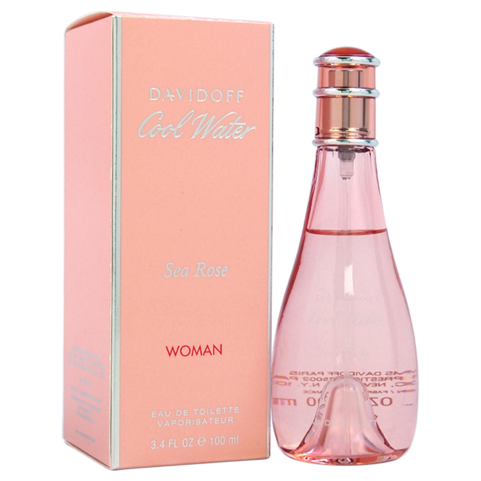 Cool Water Sea Rose by Davidoff for Women - 3.4 oz EDT Spray, Clear, hi-res image number 0