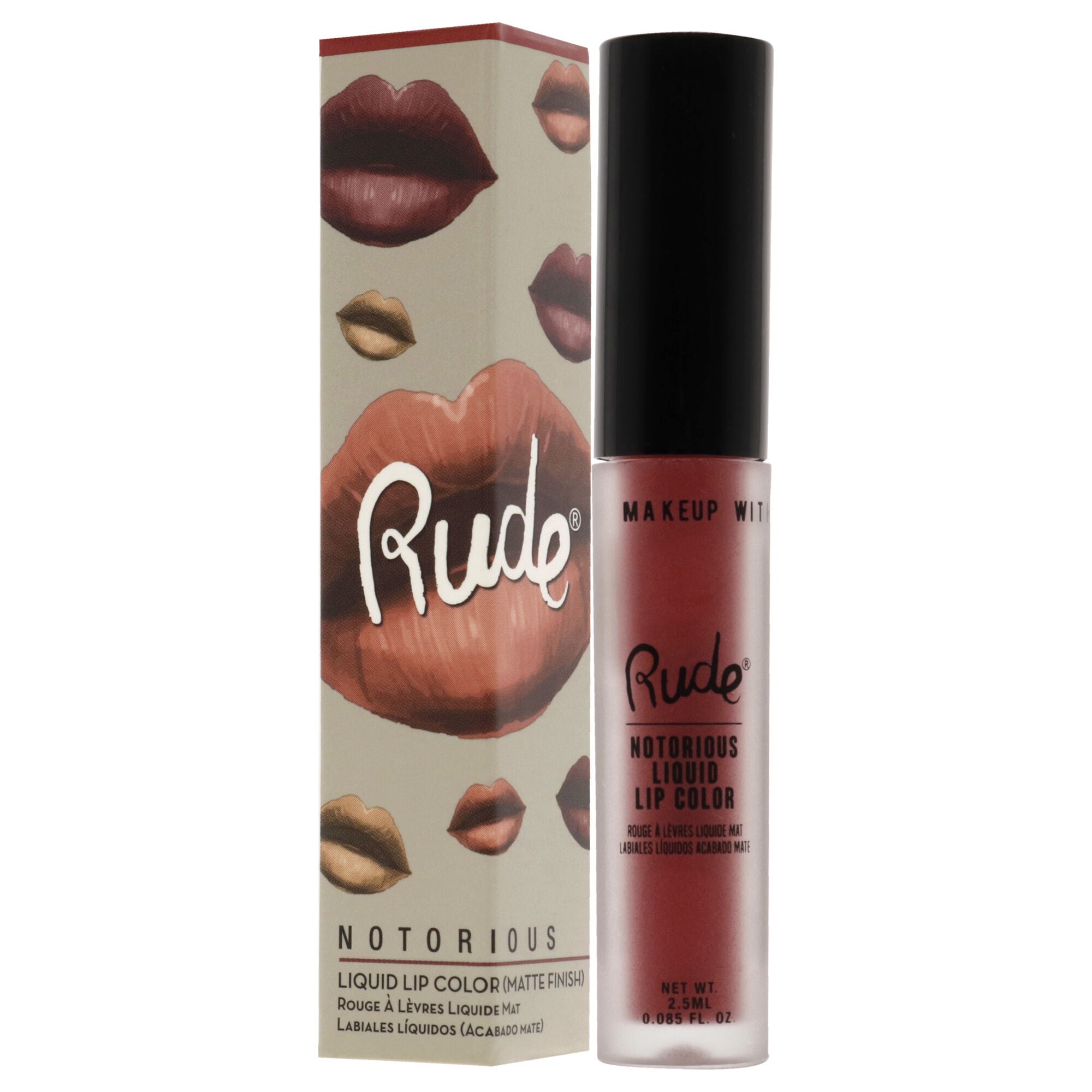 Notorious Rich Long Liquid Lip Color - Radical Red by Rude Cosmetics for Women - 0.1 oz Lip Color, See Description, alternate image number 3