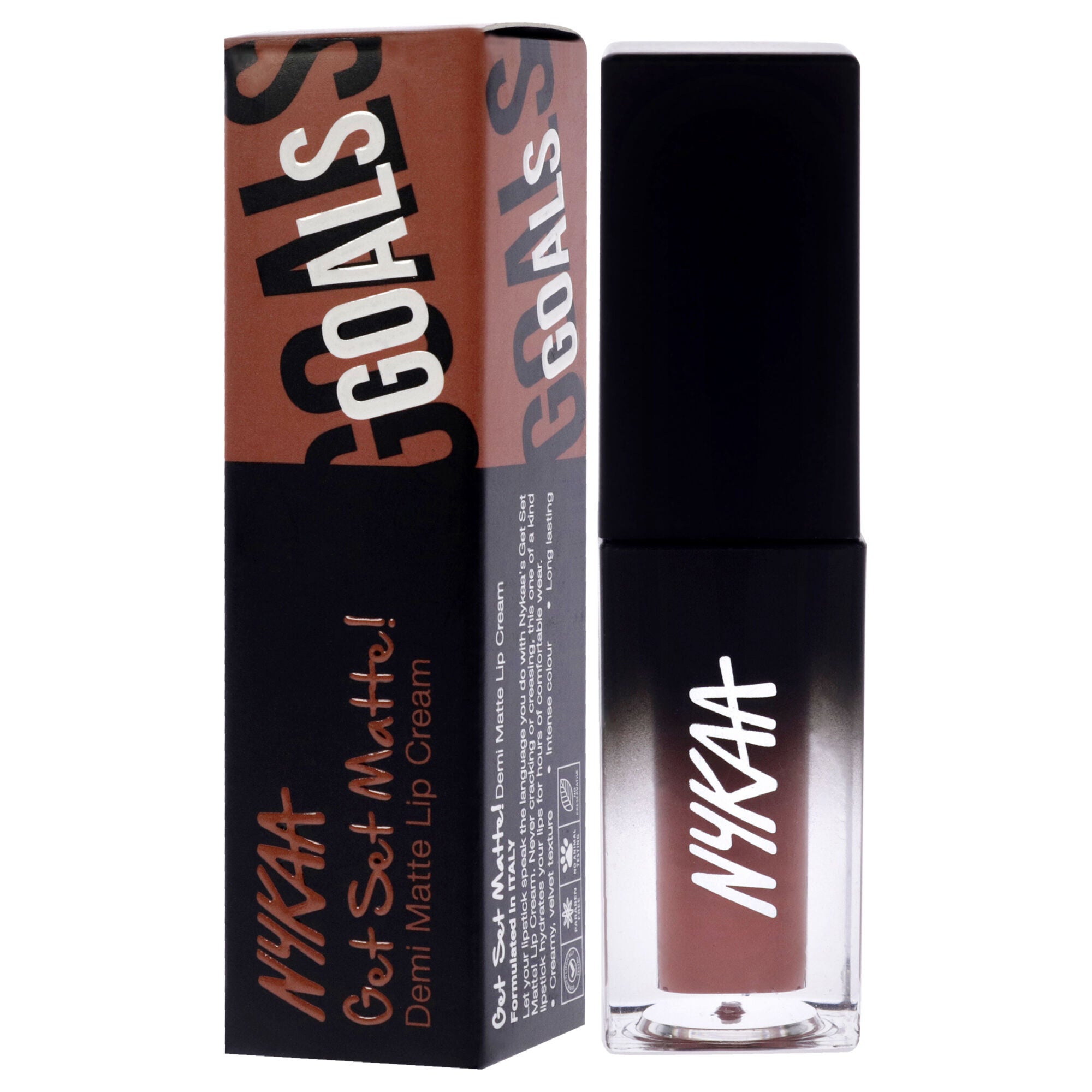 Get Set Matte Demi Matte Lip Cream - Goals by Nykaa Cosmetics for Women - 0.16 oz Lipstick, , alternate image number 7