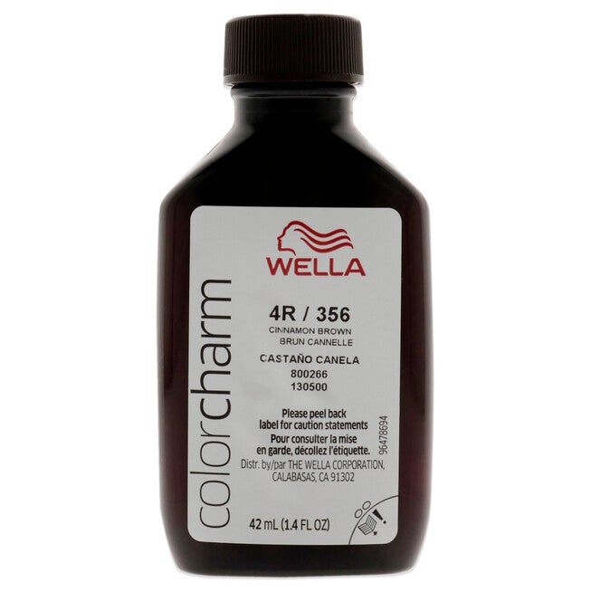 Color Charm Permanent Liquid Haircolor - 356 4R Cinnamon Brown by Wella for Unisex - 1.4 oz Hair Color, NA, alternate image number null