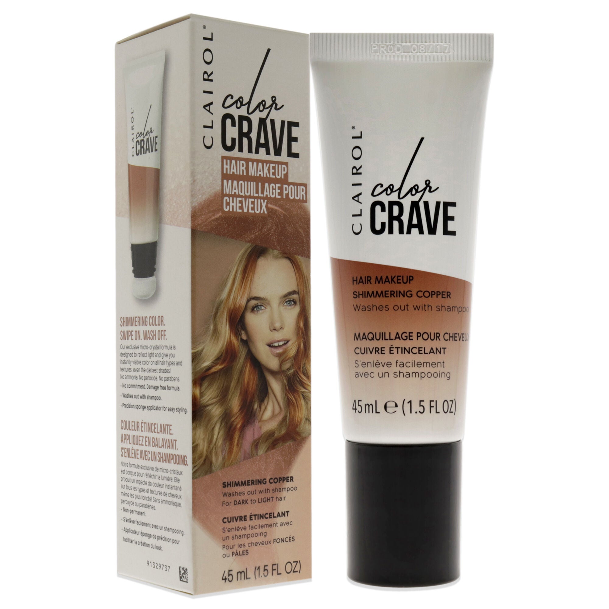 Color Crave Hair Makeup - Shimmering Copper by Clairol for Unisex - 1.5 oz Hair Color, See Description, alternate image number 2