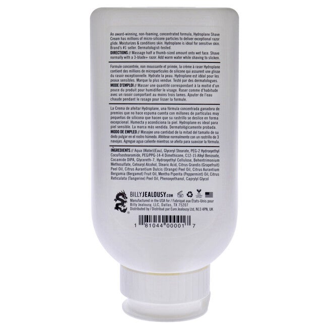 Hydroplane Super-Slick Shave Cream by Billy Jealousy for Men - 8 oz Shave Cream, NA, alternate image number null