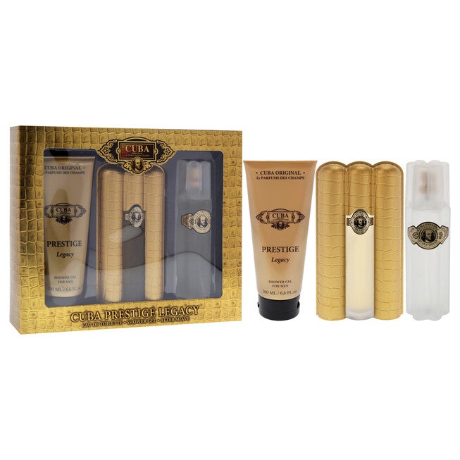 Cuba Prestige Legacy by Cuba for Men - 3 Pc Gift Set 3oz EDT Spray, 6.6oz Shower Gel, 3.3oz After Shave, NA, alternate image number null