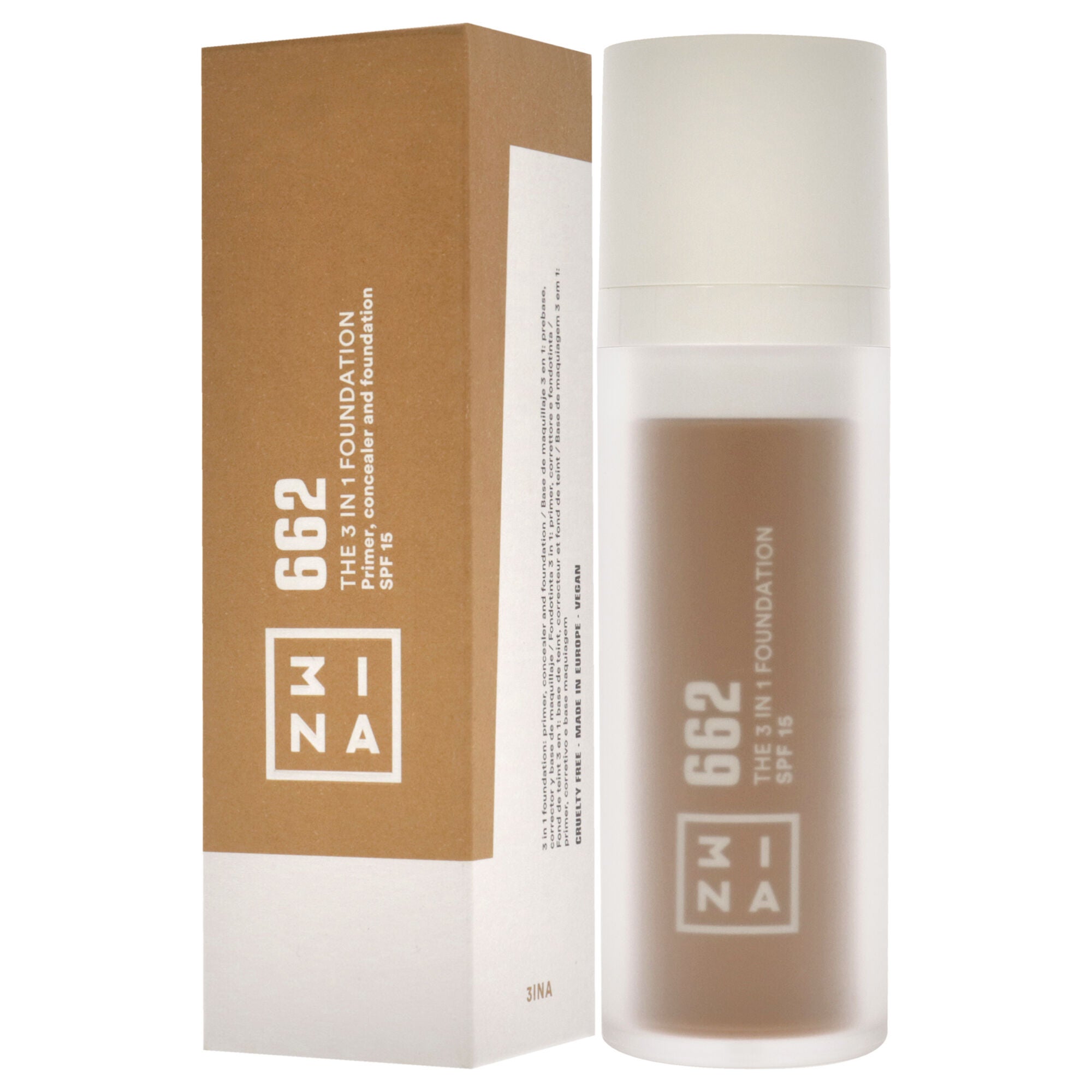 The 3-In-1 Foundation SPF 15 - 662 by 3INA for Women - 1.01 oz Foundation, , alternate image number 7