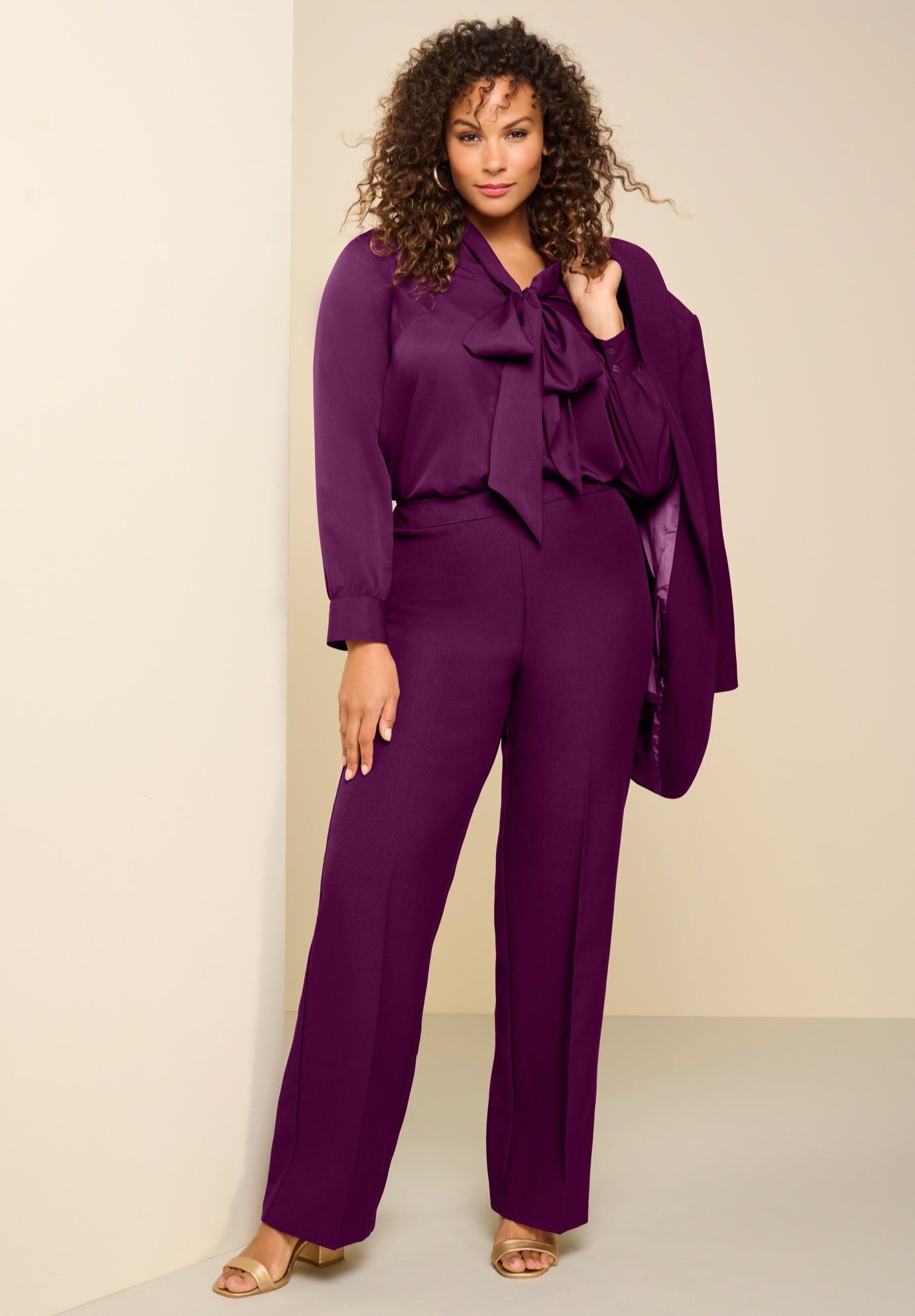 Plus Size Wide Leg Bend Over&reg; Pant