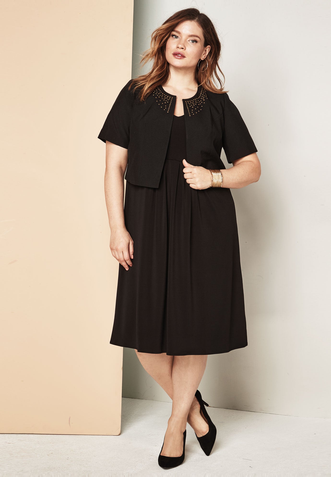 Cropped Short Sleeve Jacket, , alternate image number 3