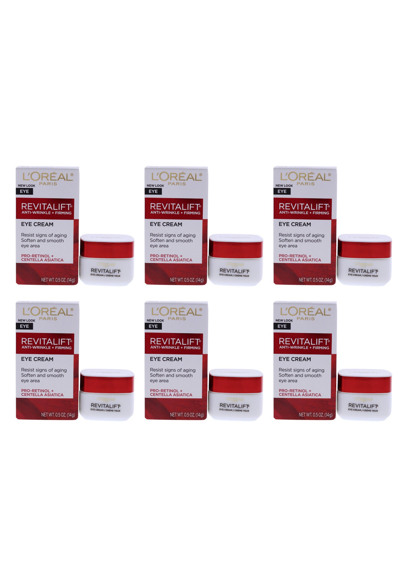 Revitalift Anti-Wrinkle And Firming Eye Treatment - Pack Of 6 -0.5 Oz Cream, O, hi-res image number 0