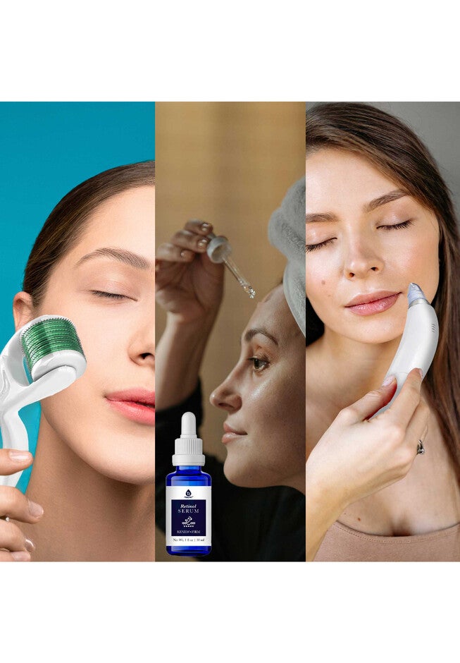 Ultimate Rejuvenation Bundle: Micro Needle Derma Roller, Pore Vacuum Blackhead Remover & 3-Pack Anti-Aging Serum Set, , alternate image number null