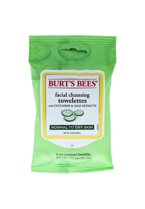 Facial Cleansing Towelettes - Cucumber And Sage -10 Count Towelettes, O, hi-res image number null