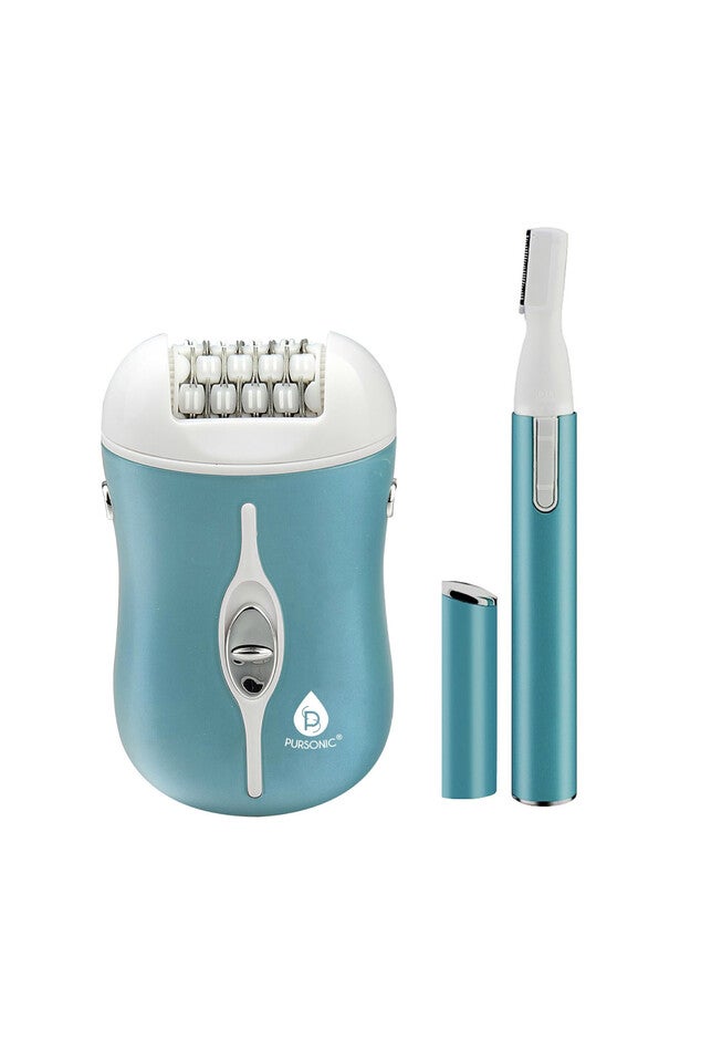 Rechargeable Epilator And Bikini Trimmer Combo Pack, O, hi-res image number null