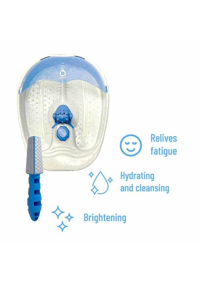 Soothing Foot Spa Massager With Tea Tree Salt Scrub & Callus Remover., , on-hover image number null