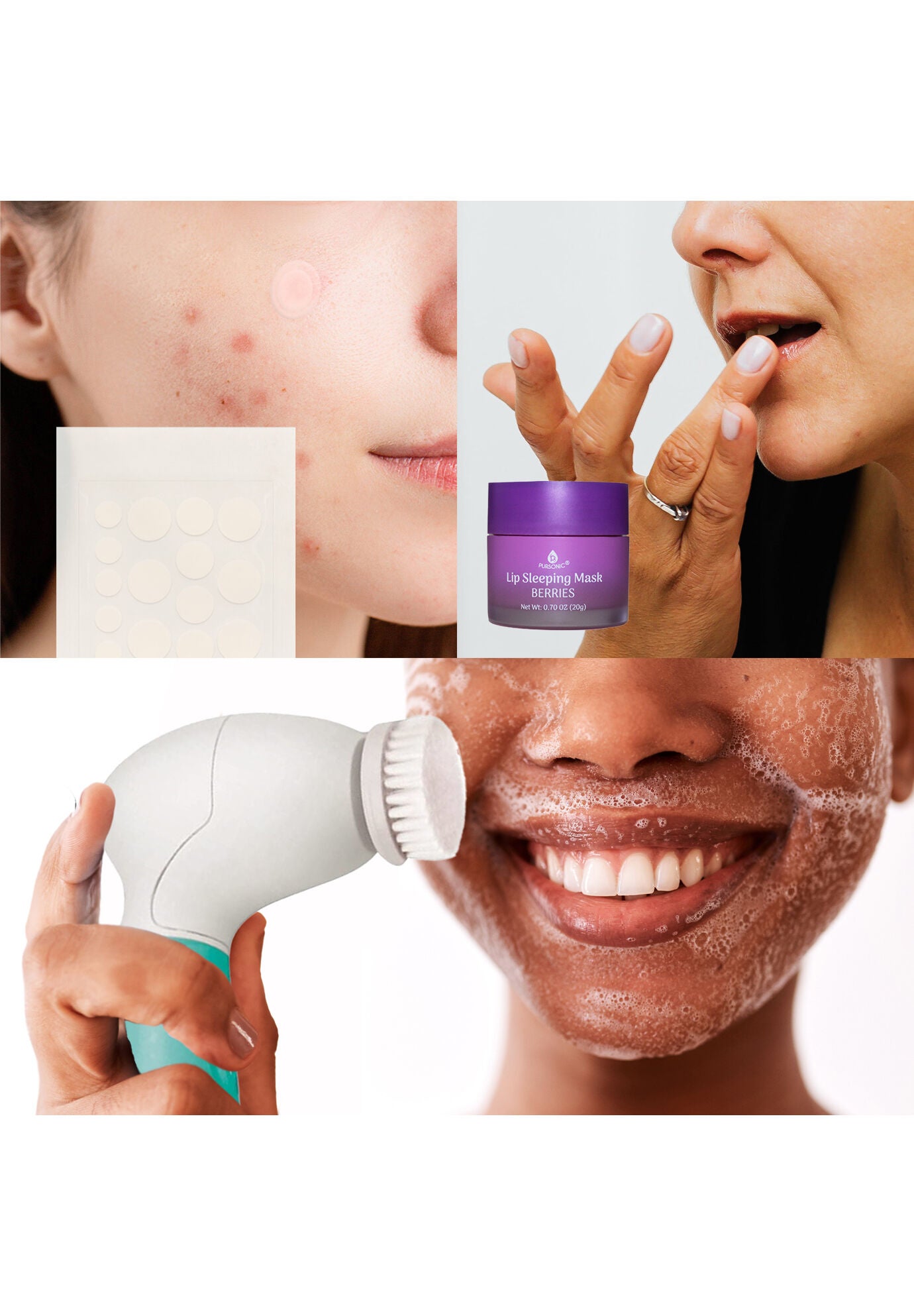 Ultimate Skincare Bundle: Lip Care, Acne Solution, And Advanced Cleansing, , alternate image number 2