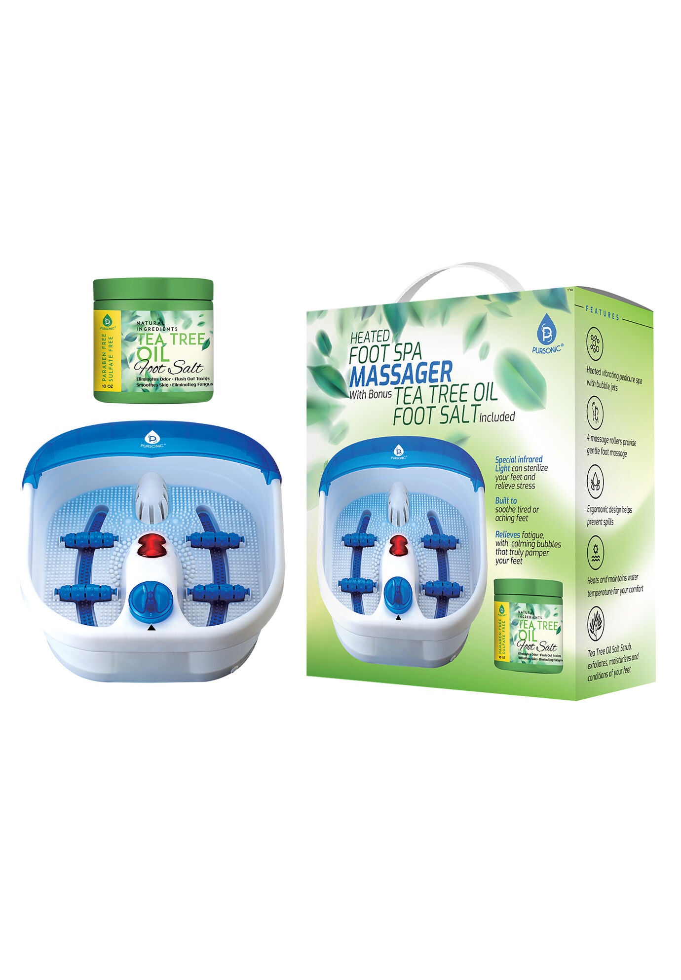 Heated Foot Spa/Massager, O, hi-res image number 0