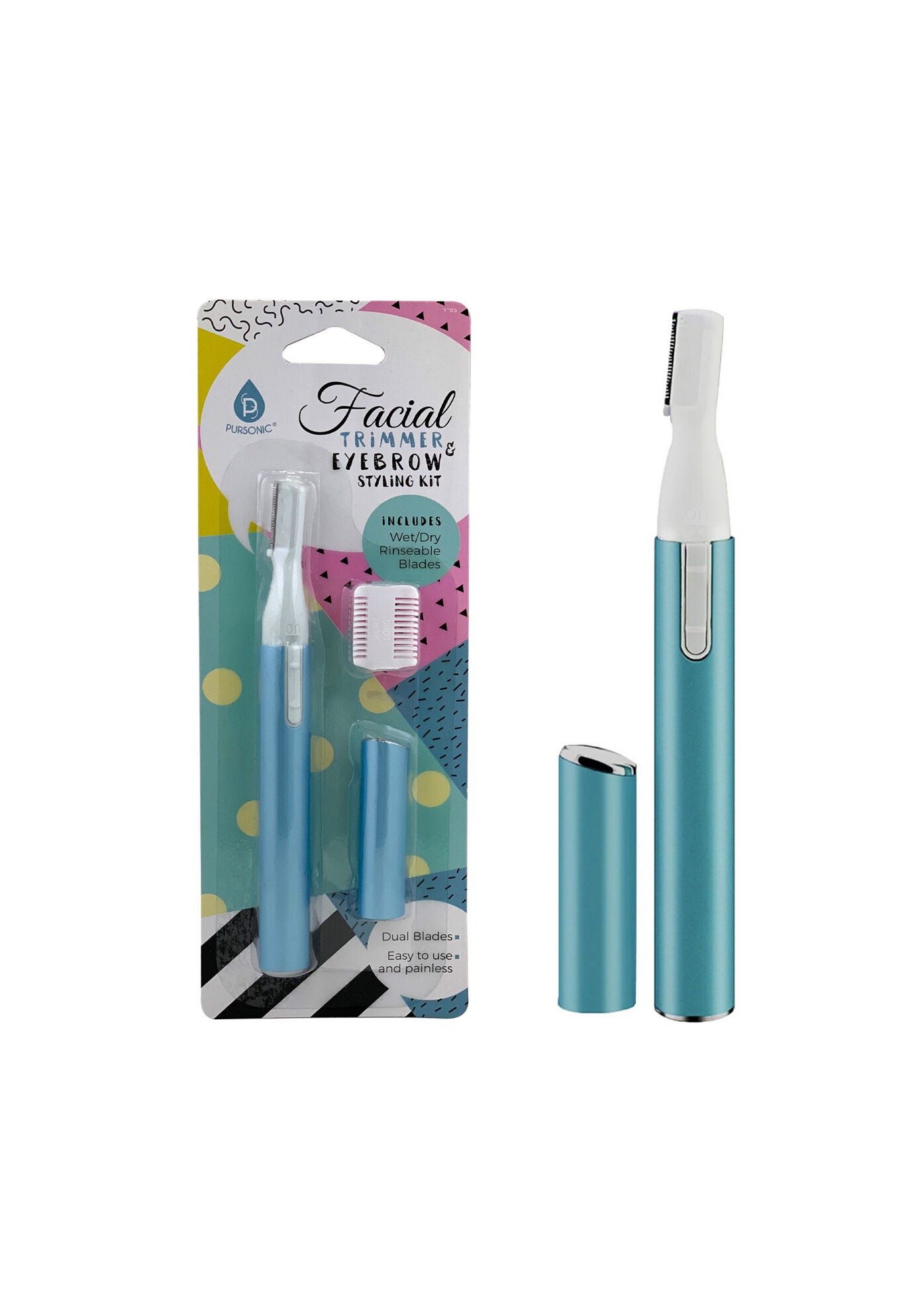 Facial Trimmer And Eyebrow Styling Kit, O, hi-res image number 0