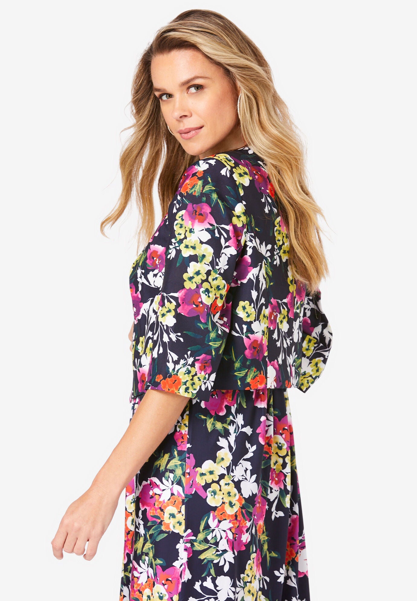 Cropped Short Sleeve Jacket, , alternate image number 2