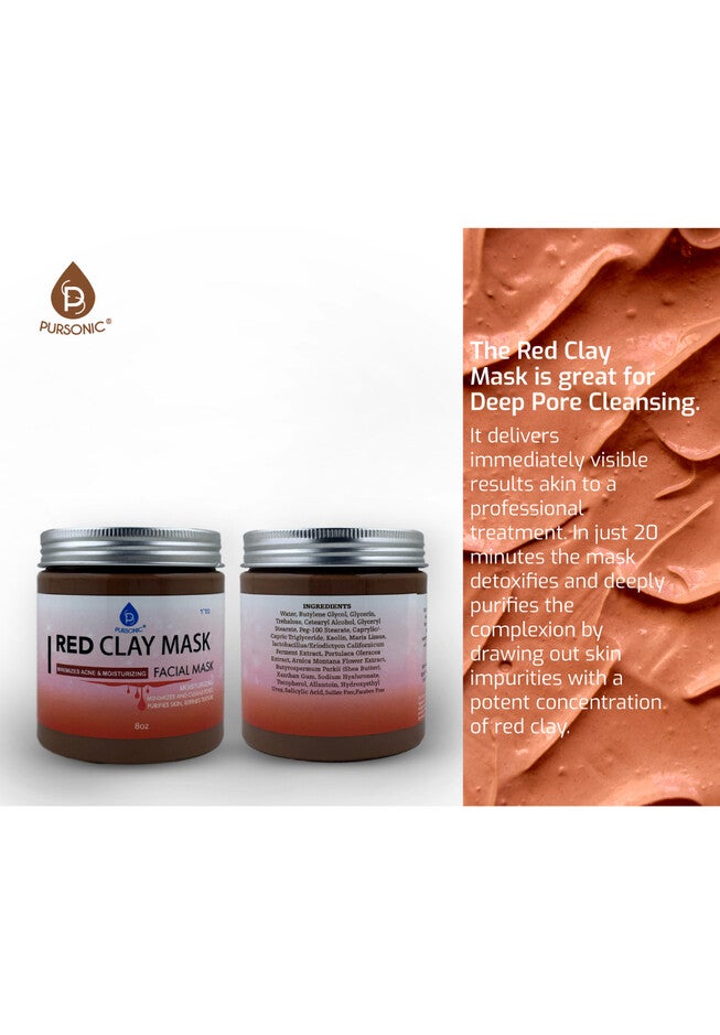 Facial Mask Of Red Clay, , alternate image number null