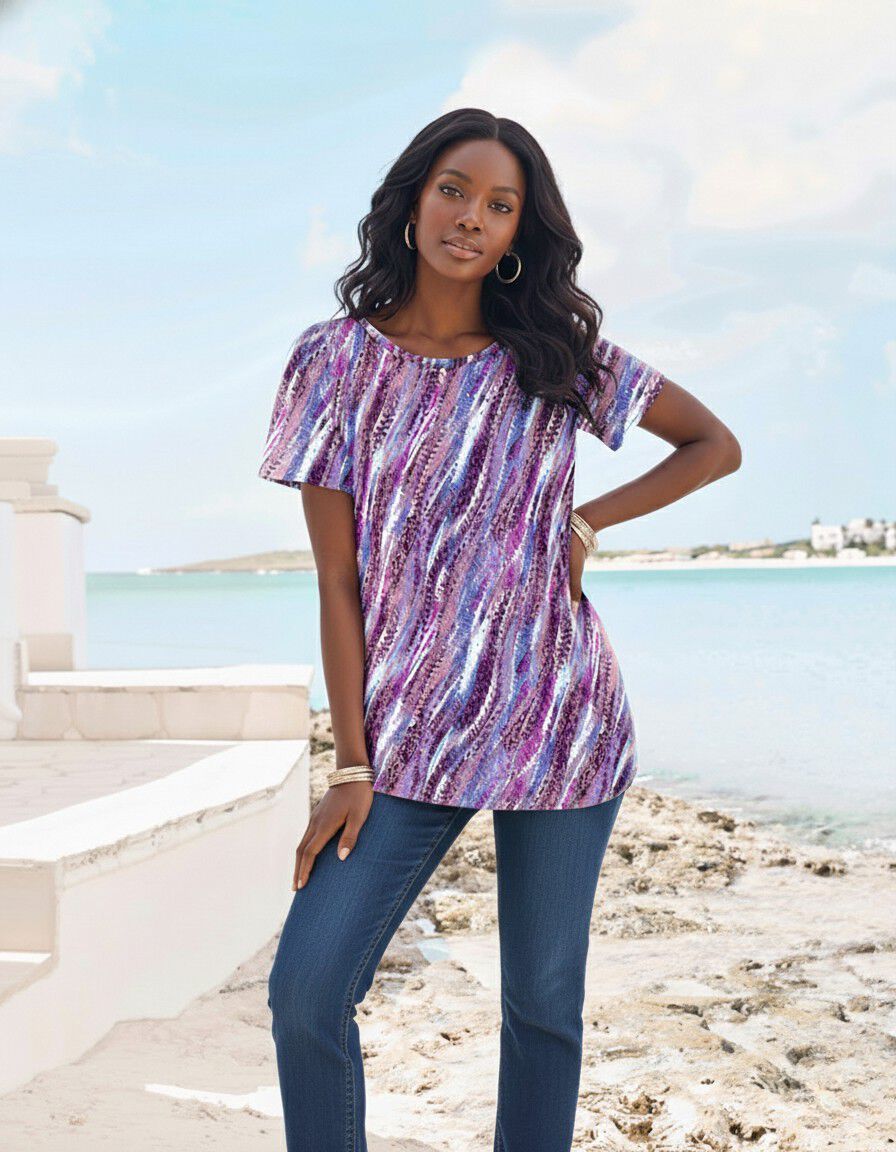 Plus Size Cotton Ultimate Crewneck Tee