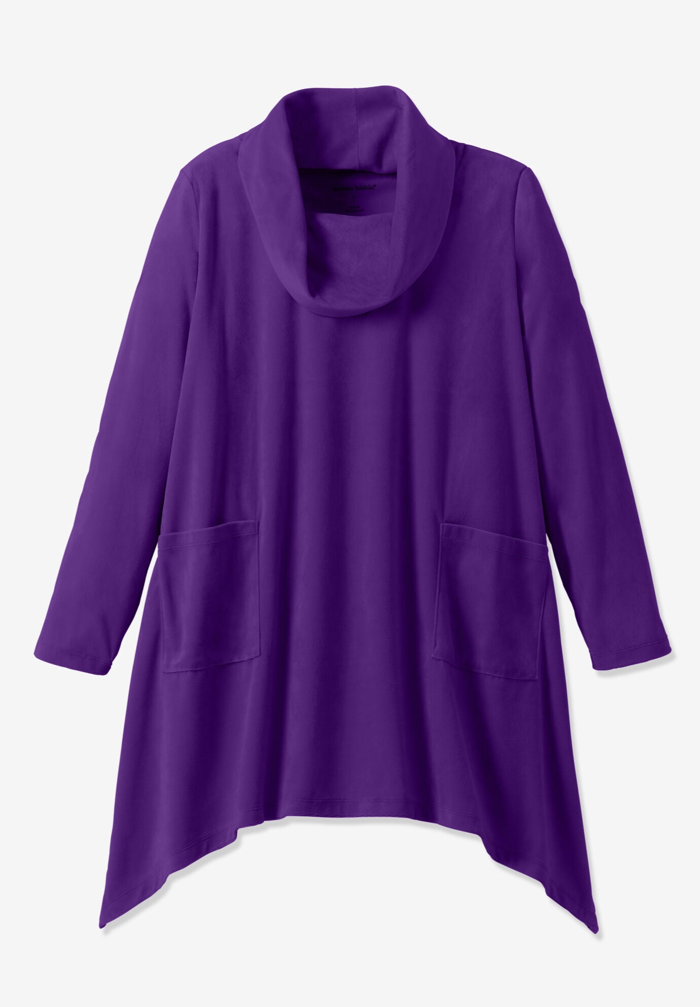 Velour Cowl Neck Pocket Tunic, , alternate image number 1