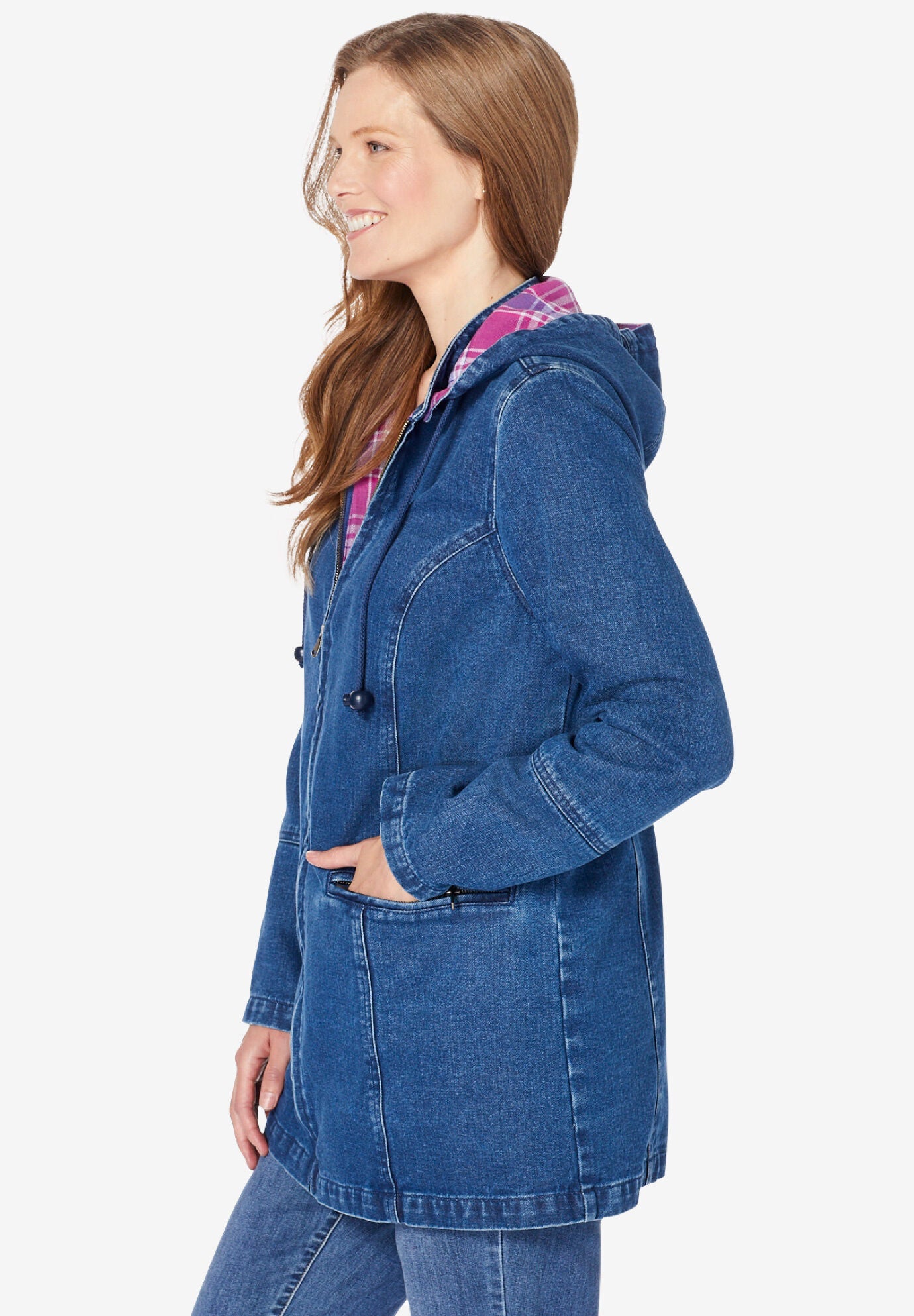 Jean jacket with flannel inside clearance
