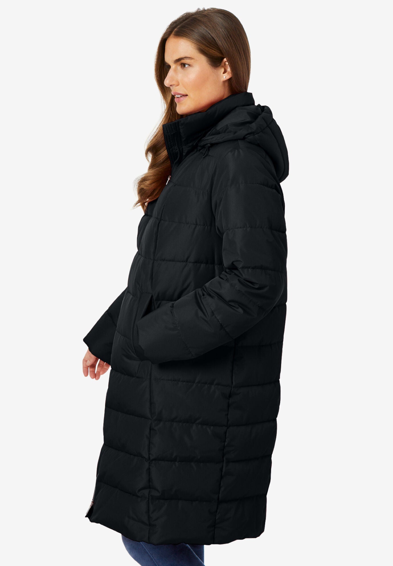 Hooded Puffer Coat, , alternate image number 2